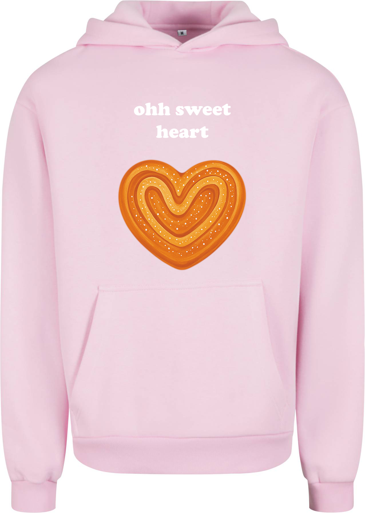 Moteriškas bliuzonas su gobtuvu ir kengūros kišene "ohh sweet heart"