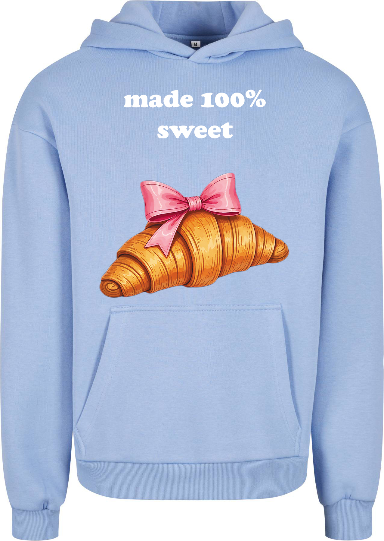Women’s hoodie with hood and kangaroo pocket "made 100% sweet"