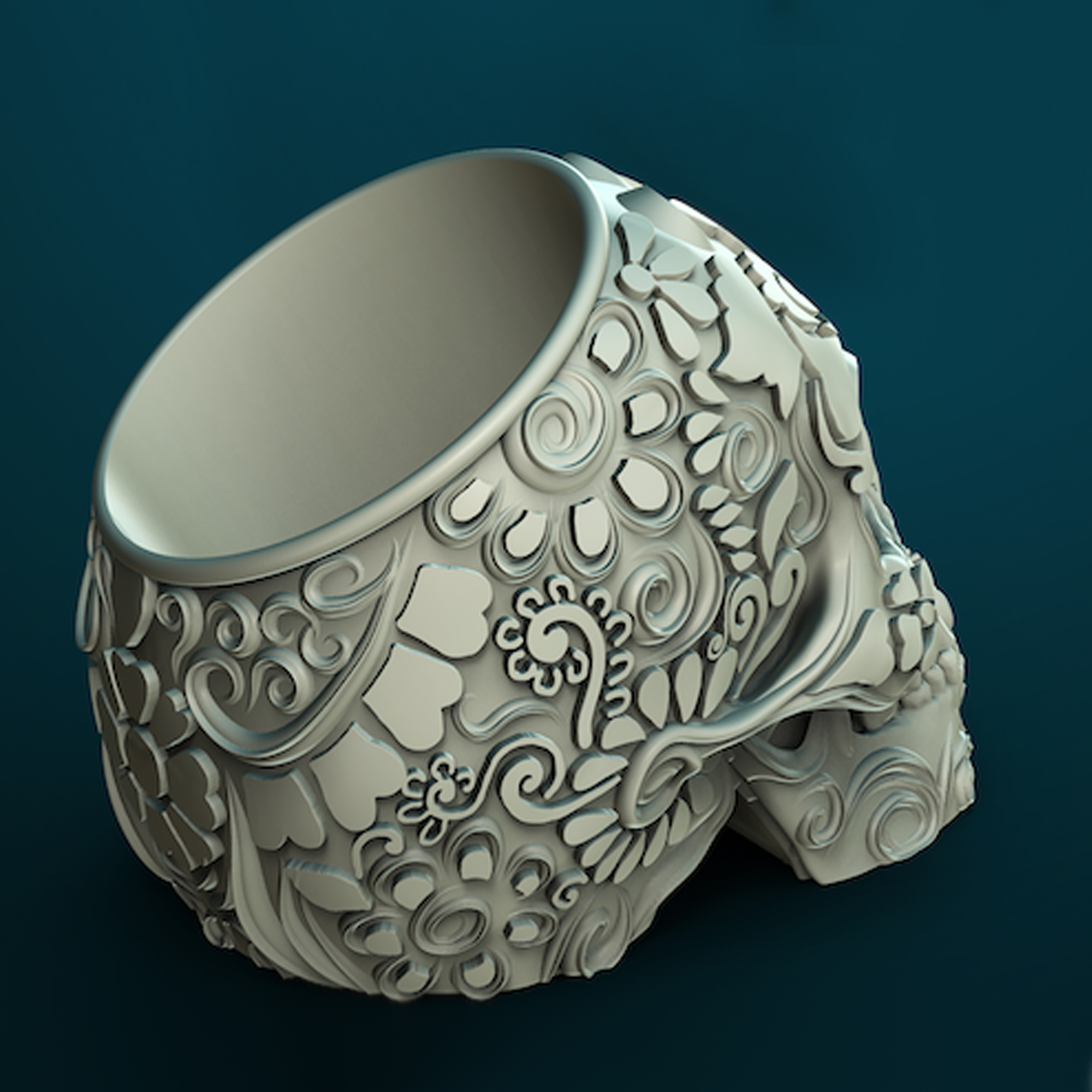 Mexican Calavera Skull Planter - STL Format 3D Printable Ready File