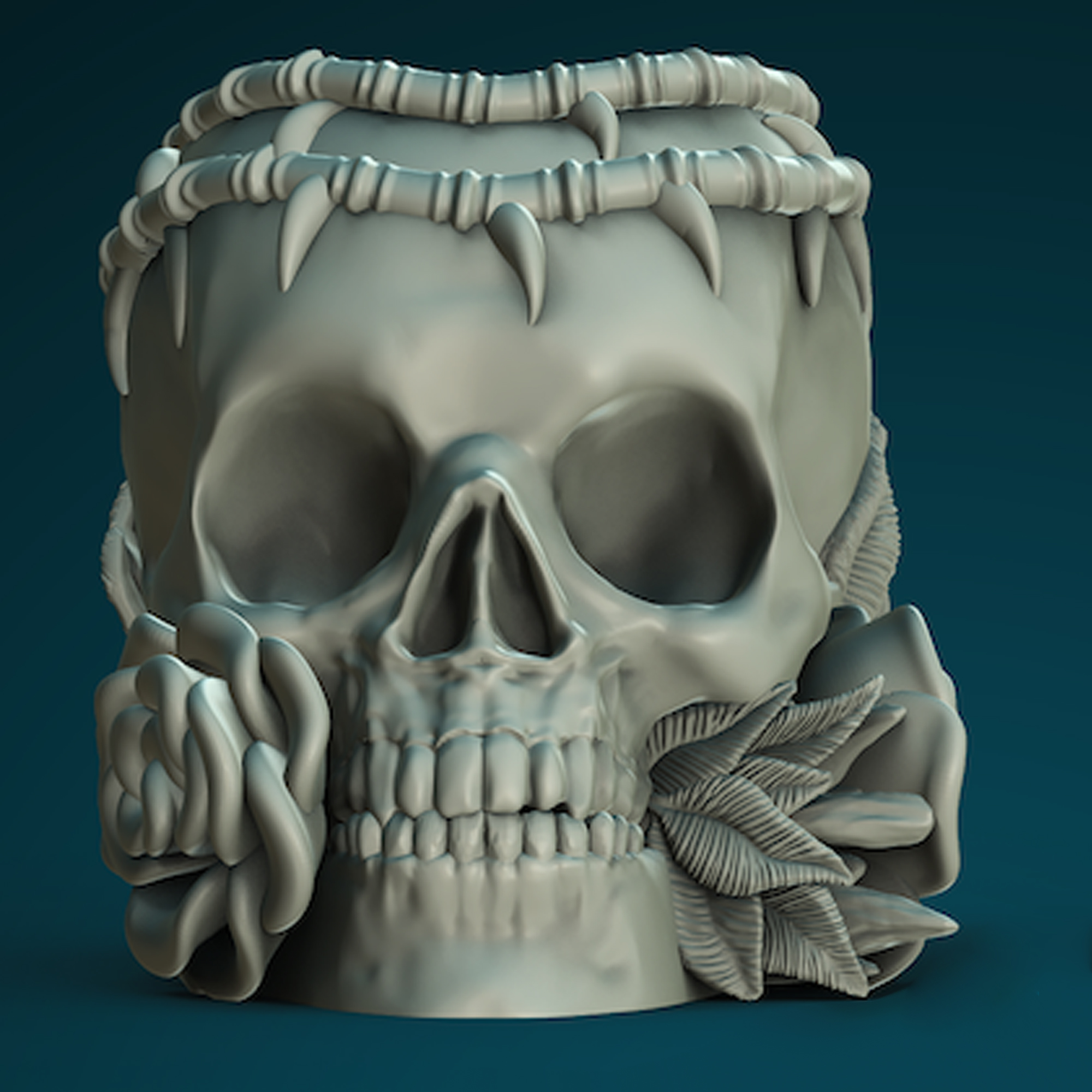 Tango Skull Planter - STL Format 3D Printable Ready File