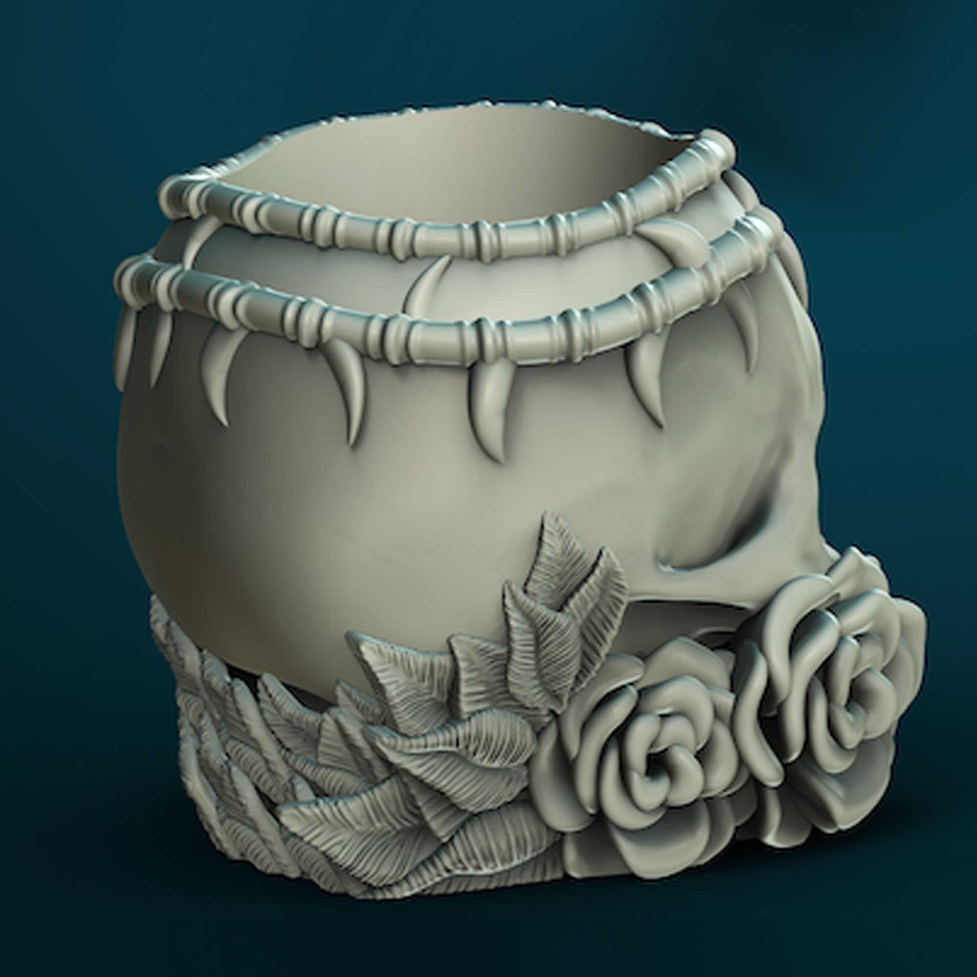 Tango Skull Planter - STL Format 3D Printable Ready File