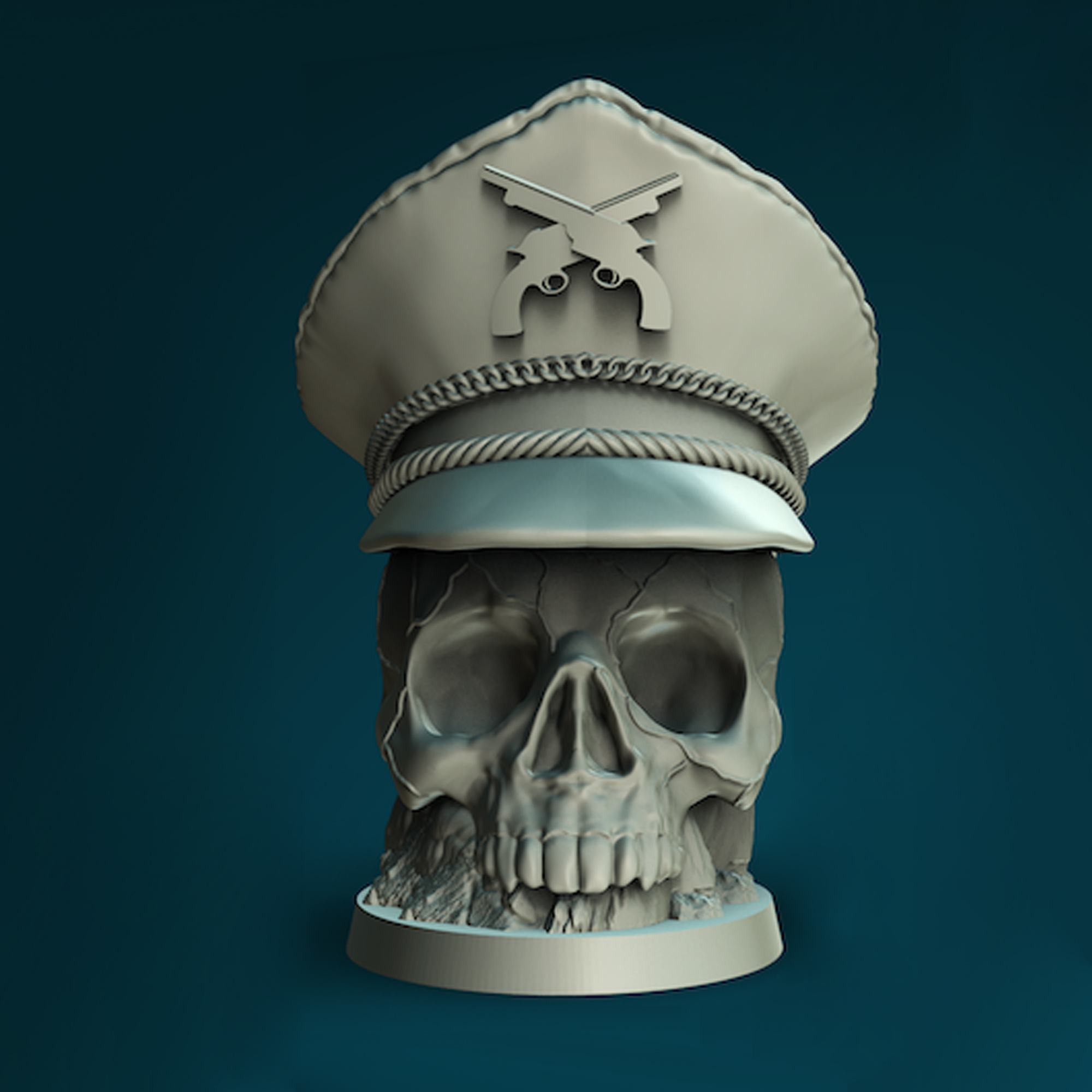 Sargent Skull Planter - STL Format 3D Printable Ready File