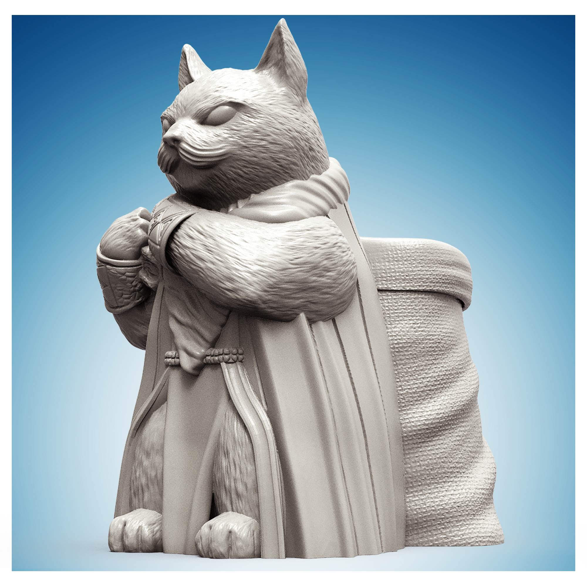 Trader Cat Planter - 3D Printable Ready STL File for 3D Printing