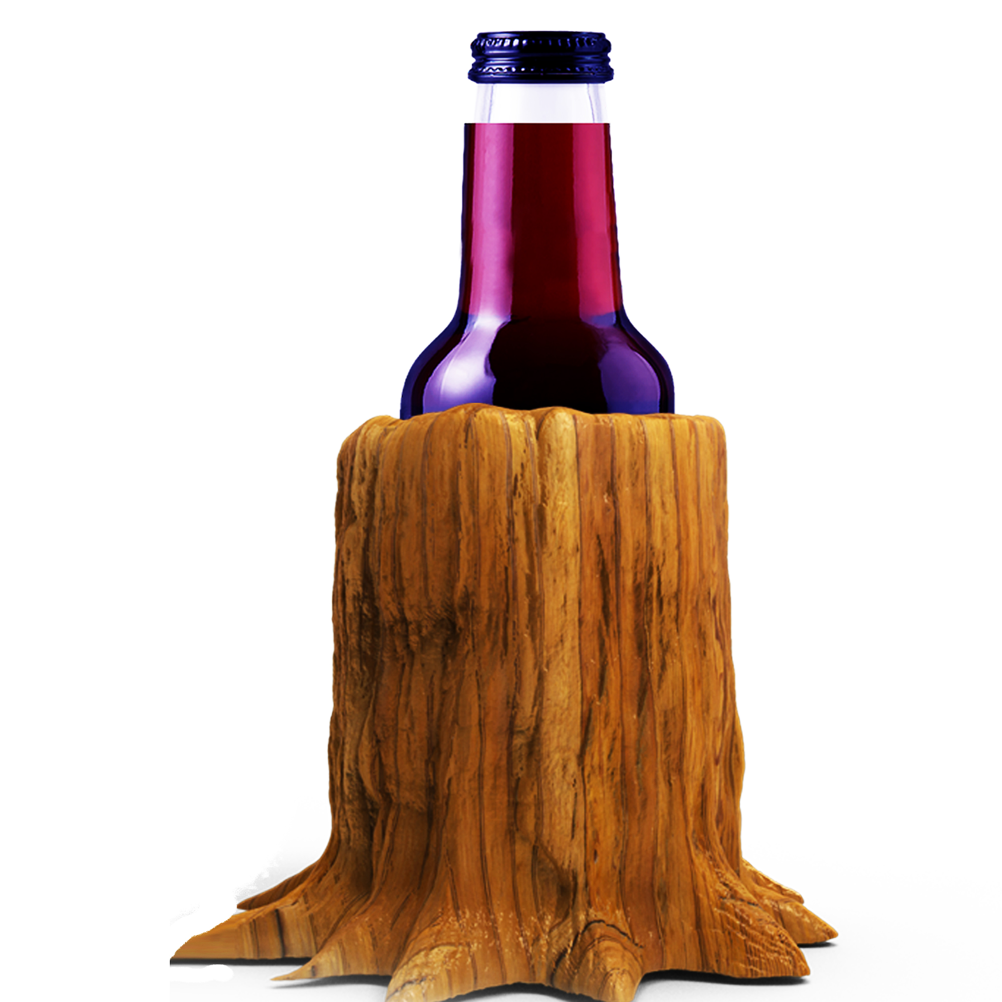 Tree Trunk Bottle Holder - STL Format 3D Printable Ready File