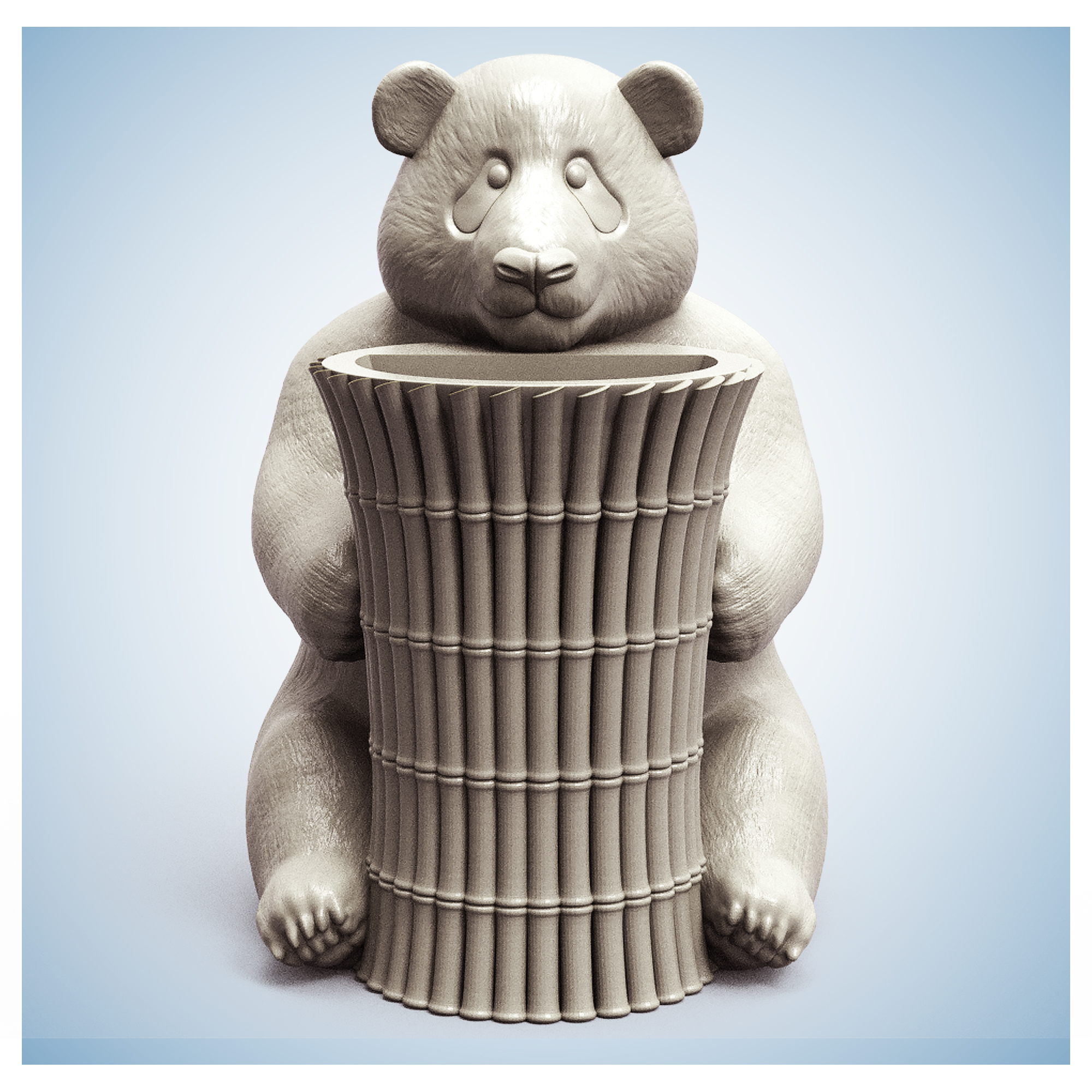 Panda Animal Planter - STL Format 3D Printable Ready File