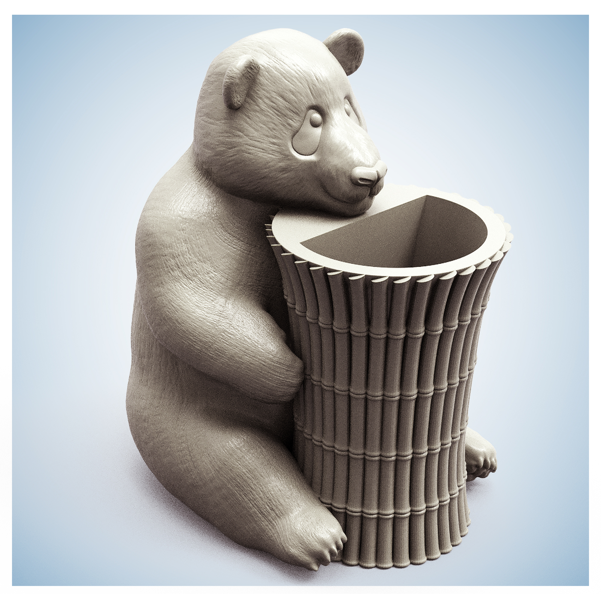 Panda Animal Planter - STL Format 3D Printable Ready File