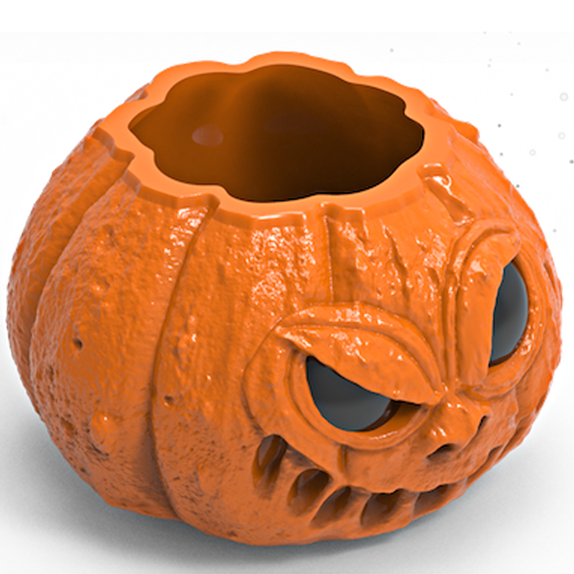 Spooky Horror Halloween Overloaded Pumpkin Planter/ Candy Bucket/ Lamp/ Lantern 3D Printer STL File Format
