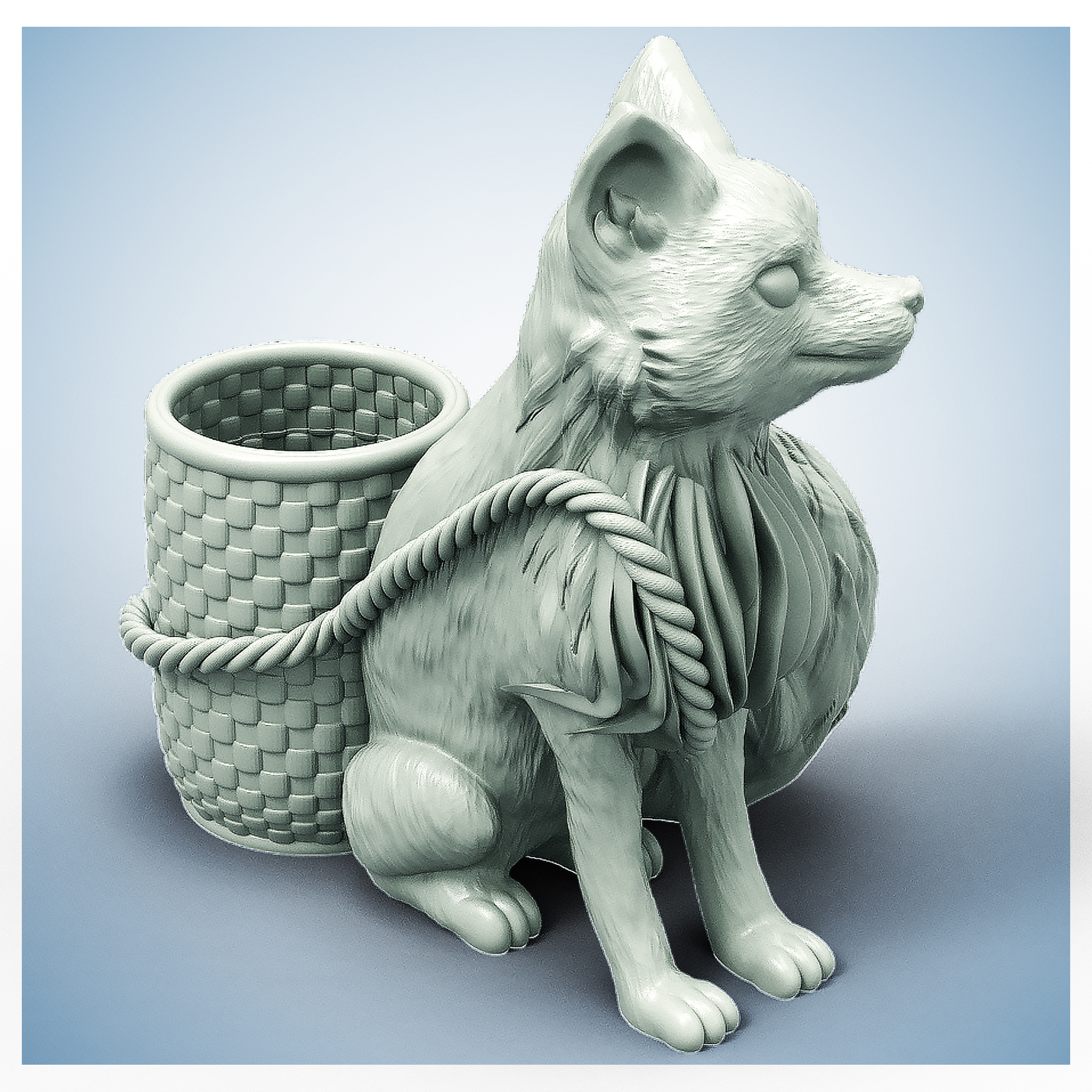 Fox Animal Planter - STL Format 3D Printable Ready File