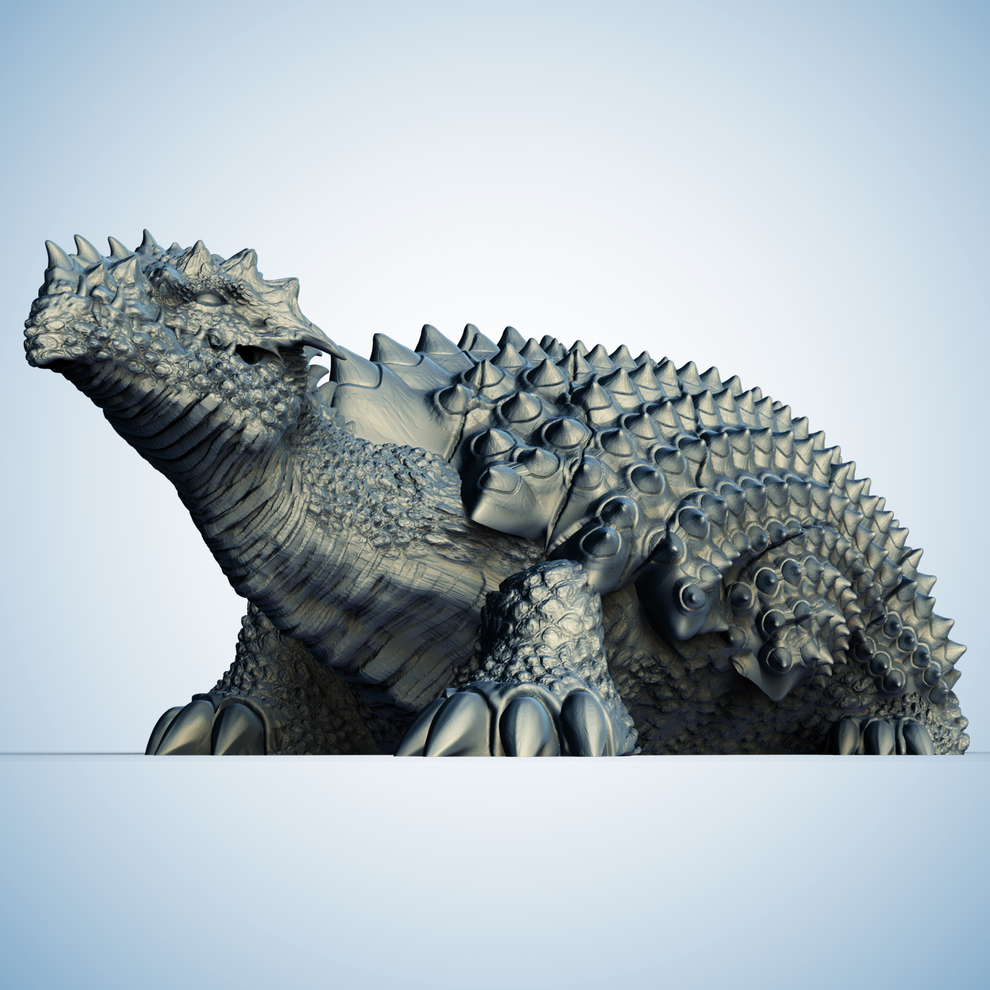 Turtle Dragon Animal | dnd Miniature Mini | STL Format 3D Printable Ready File