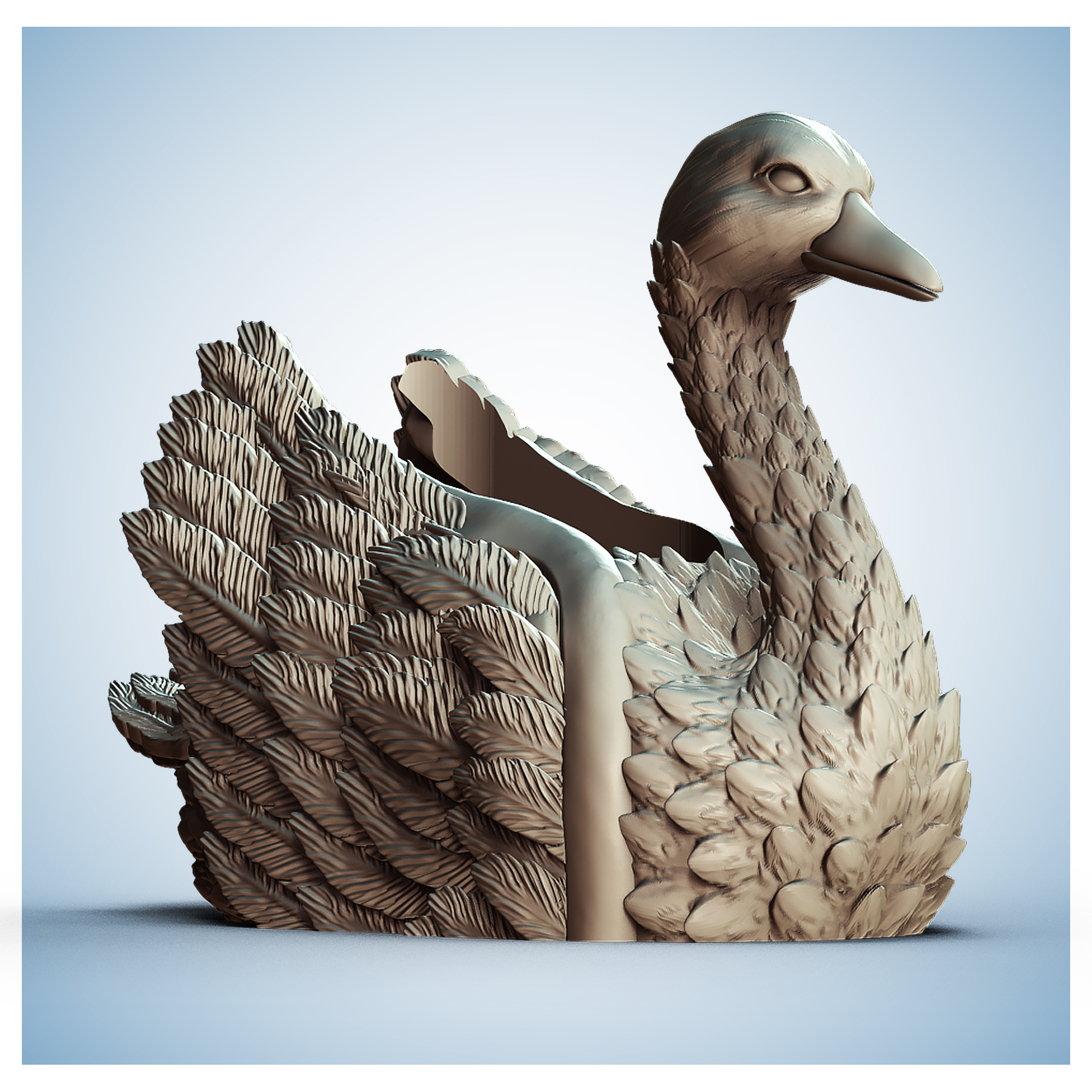 Duck Animal Planter - STL Format 3D Printable Ready File