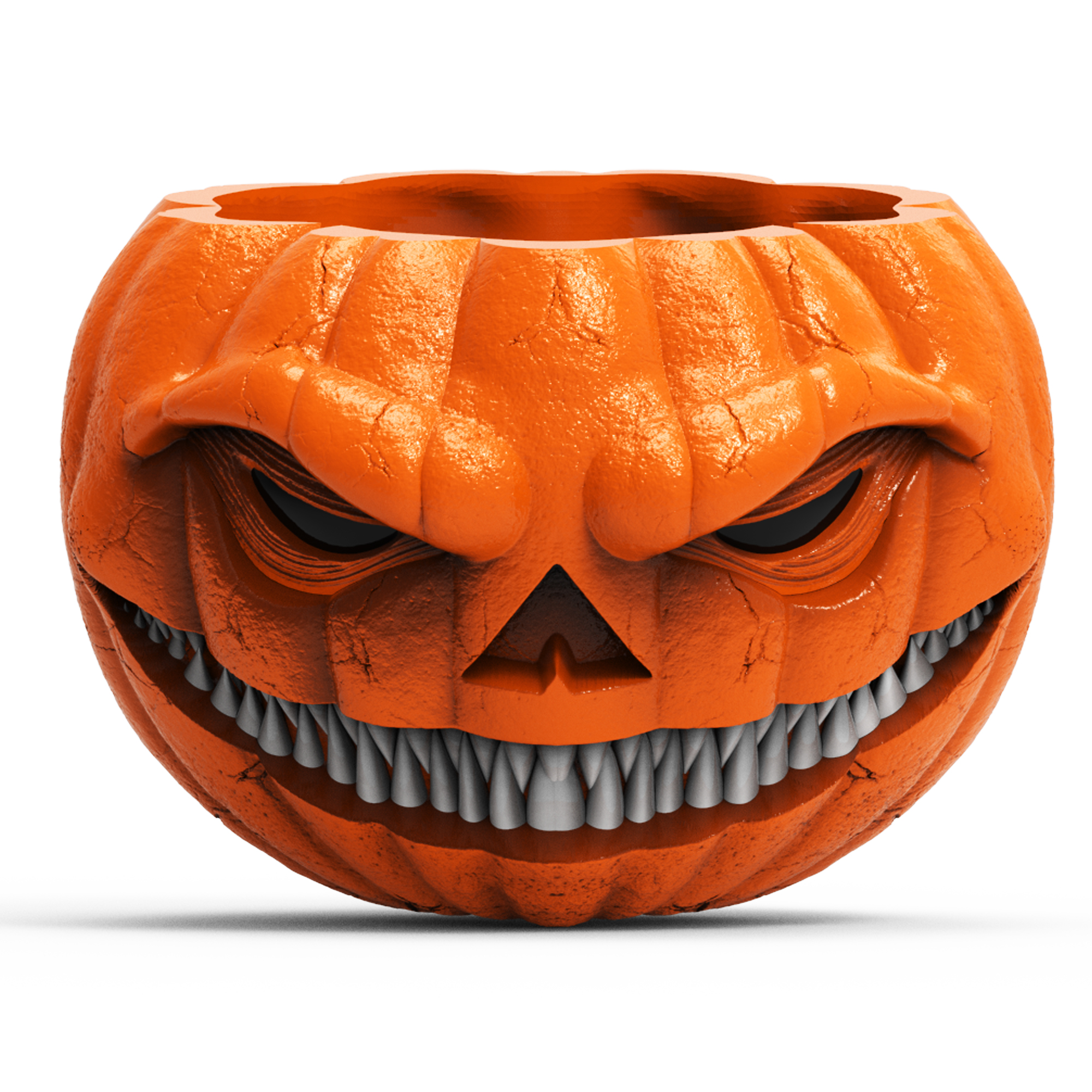 Spooky Horror Halloween Sinister Clown Pumpkin Planter/ Candy Bucket/ Lamp/ Lantern 3D Printer STL File Format