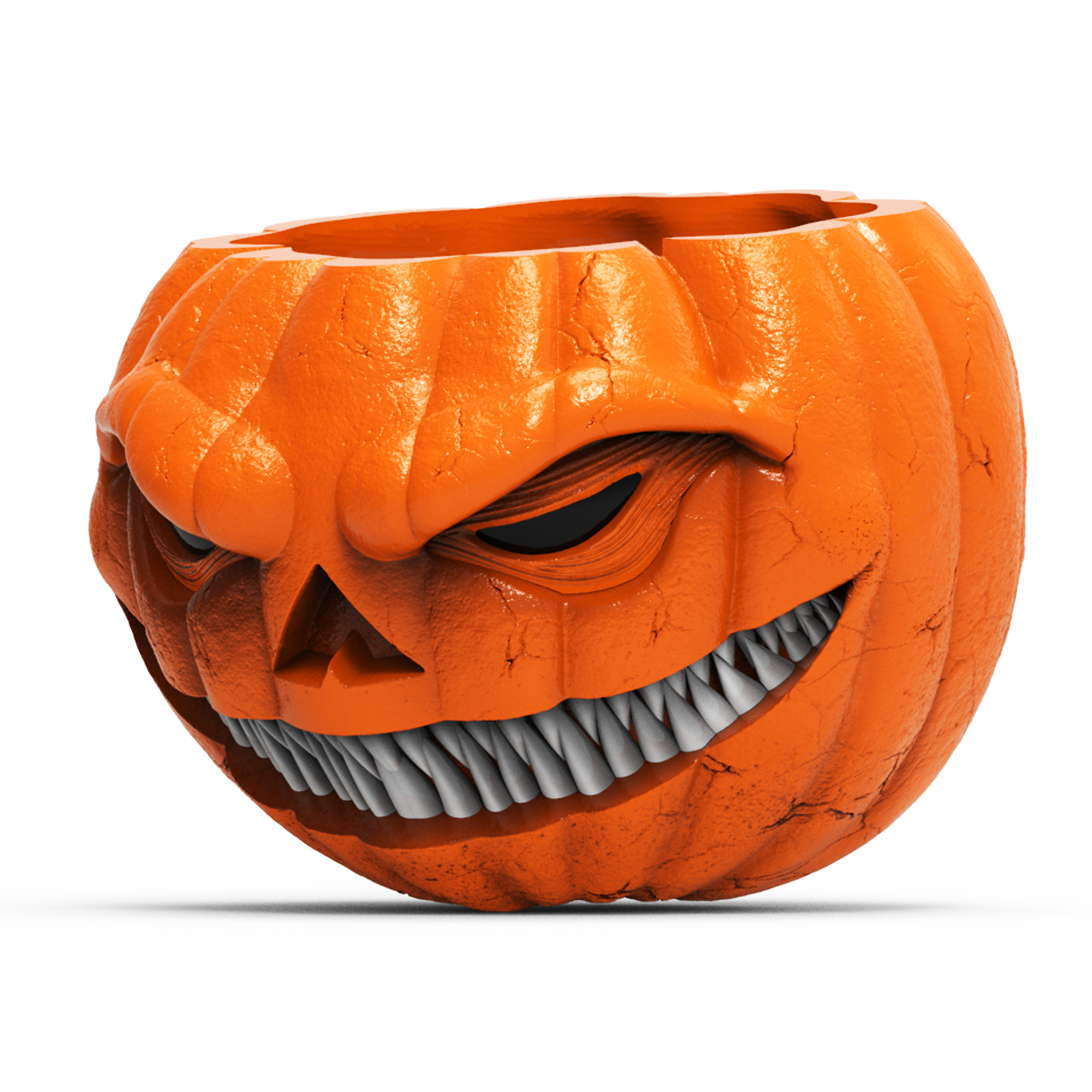 Spooky Horror Halloween Sinister Clown Pumpkin Planter/ Candy Bucket/ Lamp/ Lantern 3D Printer STL File Format