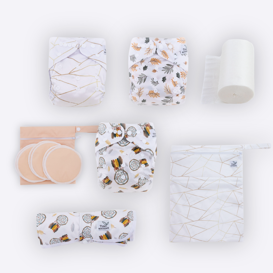 Starter Kit | Reusable Diapers & Accessories | "Golden Fairy Tale"
