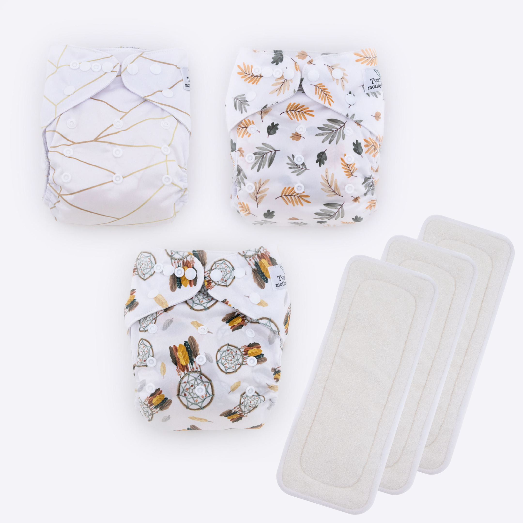 Cloth Diapers | "Golden Fairy Tale" 3 pcs. set