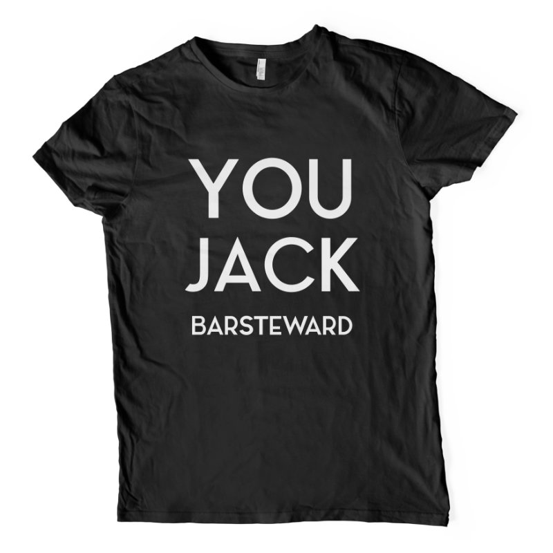You Jack Barsteward T Shirt Black