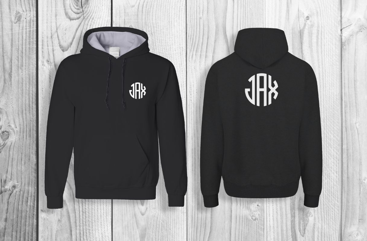 JAX Hoodie Black Breast Badge