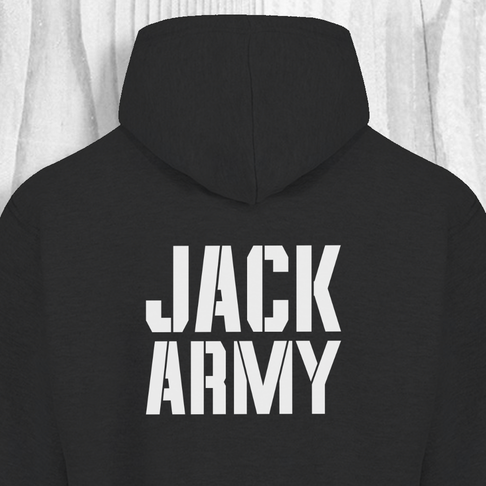 Jack Army Hoodie Black Stencil
