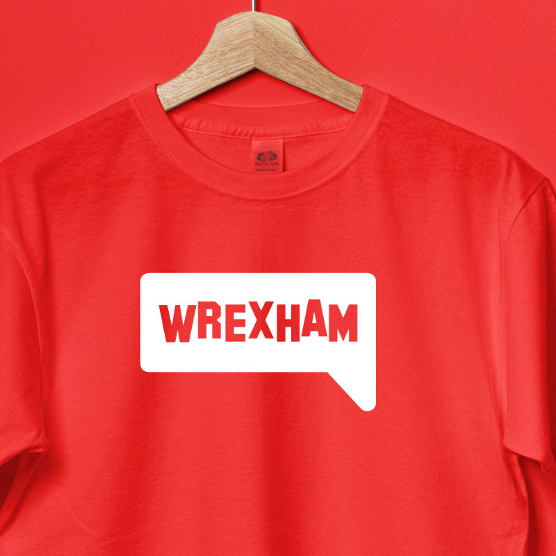 Wrexham Hollywood Lettering  Shirt Red