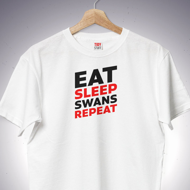 Eat Sleep.Swans Repeat T Shirt