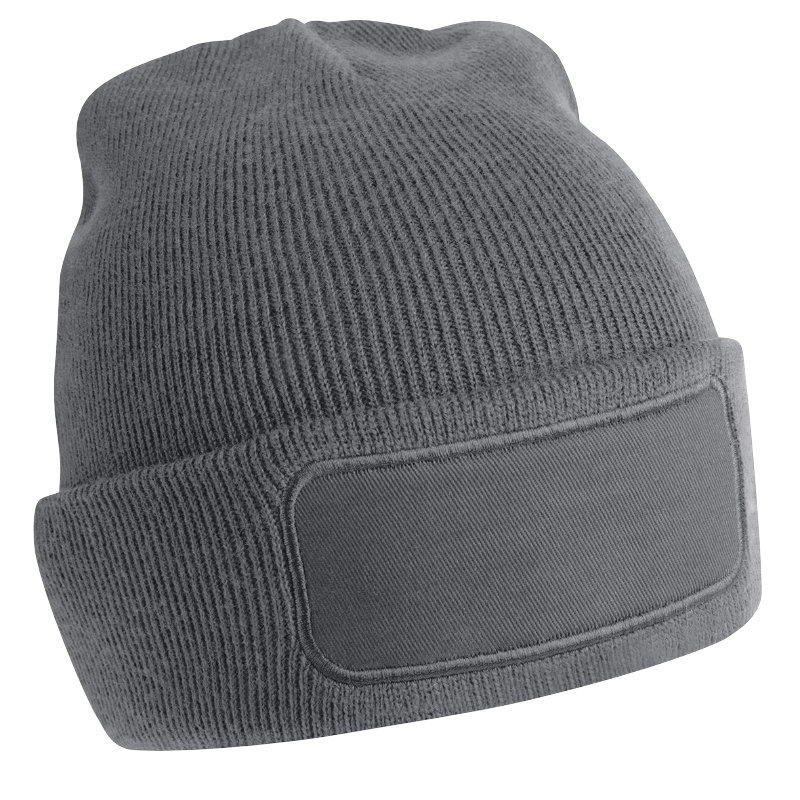 YJB Beanie Monogram on a rectangular badge
