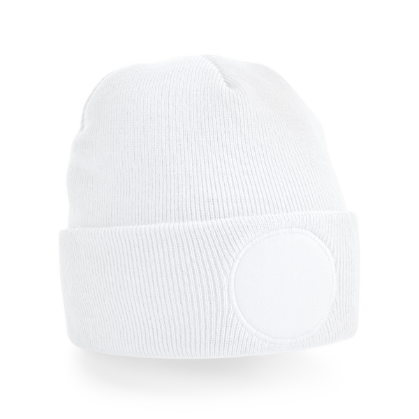 Cymru Beanie Monogram on a round badge