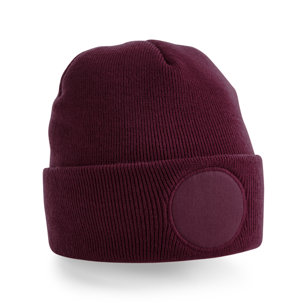 Cymru Beanie Monogram on a round badge