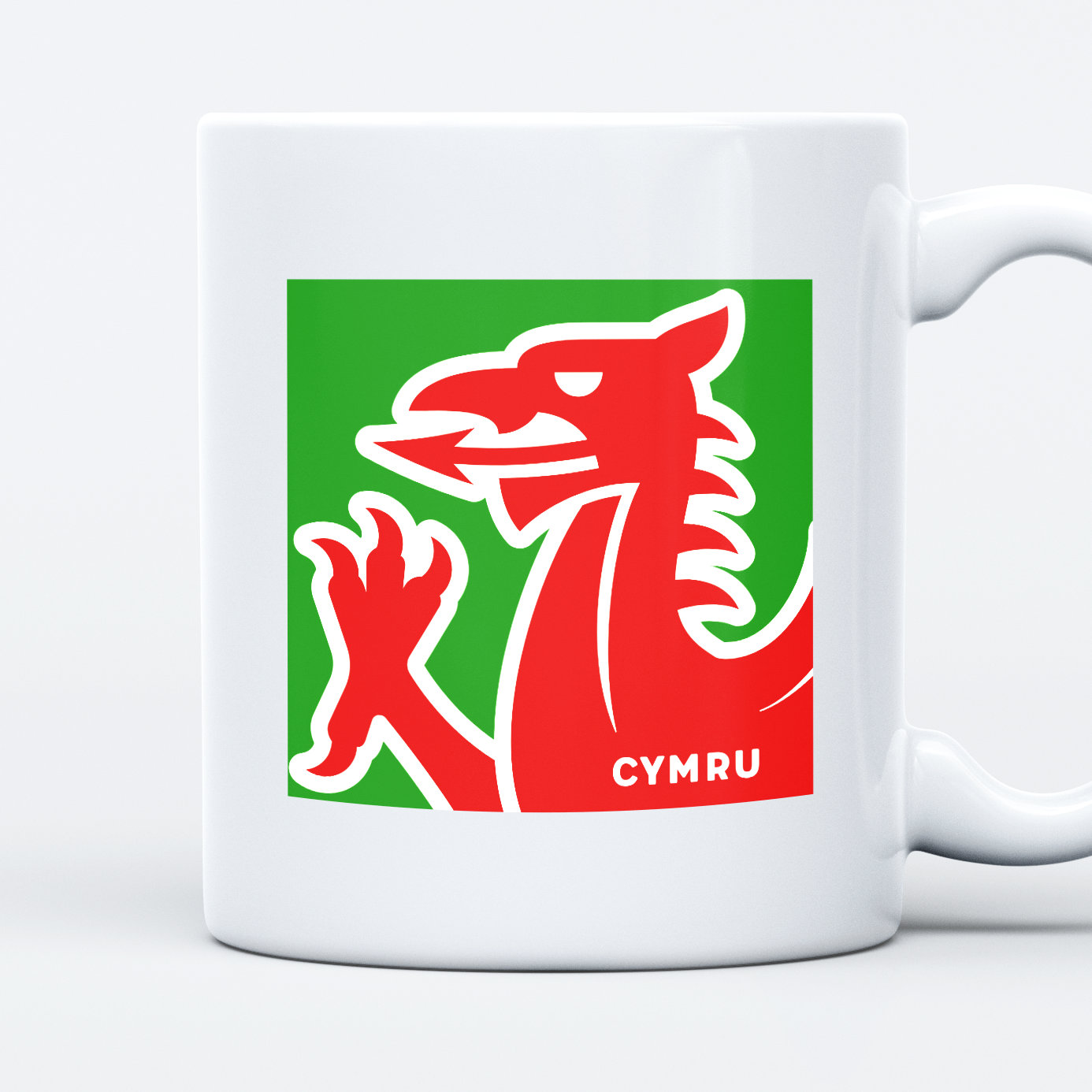 Modern Welsh Dragon Cymru Mug