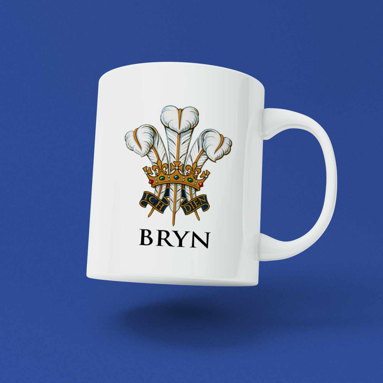 Personalised Welsh Three Feathers Mug