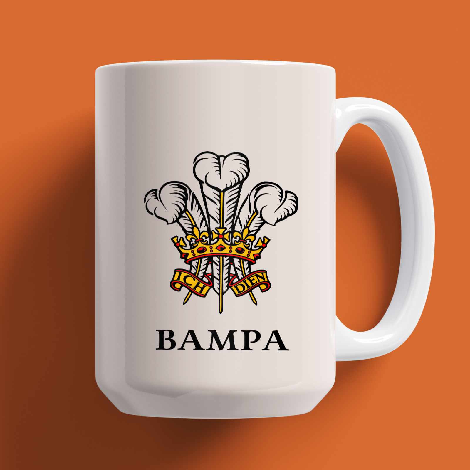 Personalised Welsh Three Feathers Mug