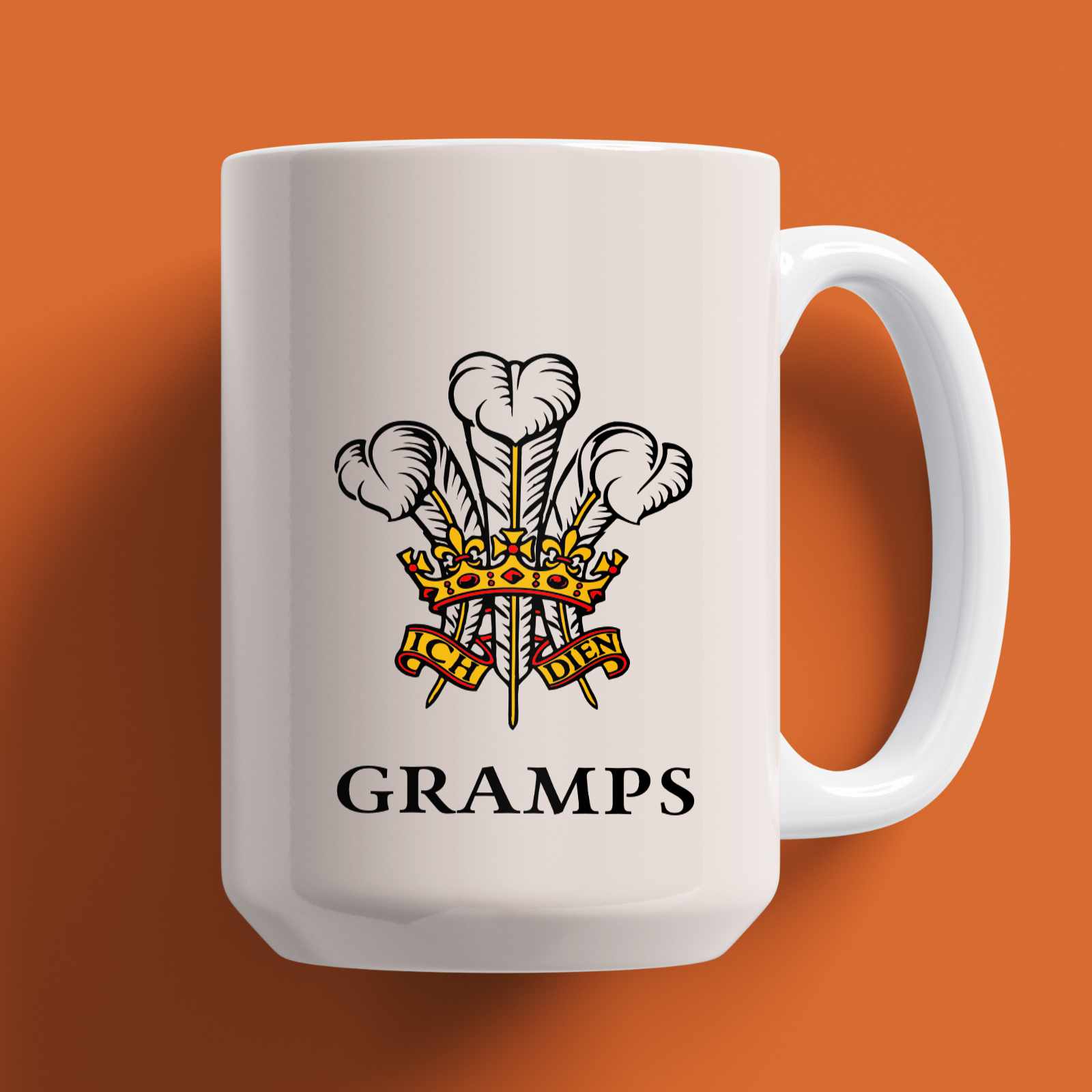 Personalised Welsh Three Feathers Mug