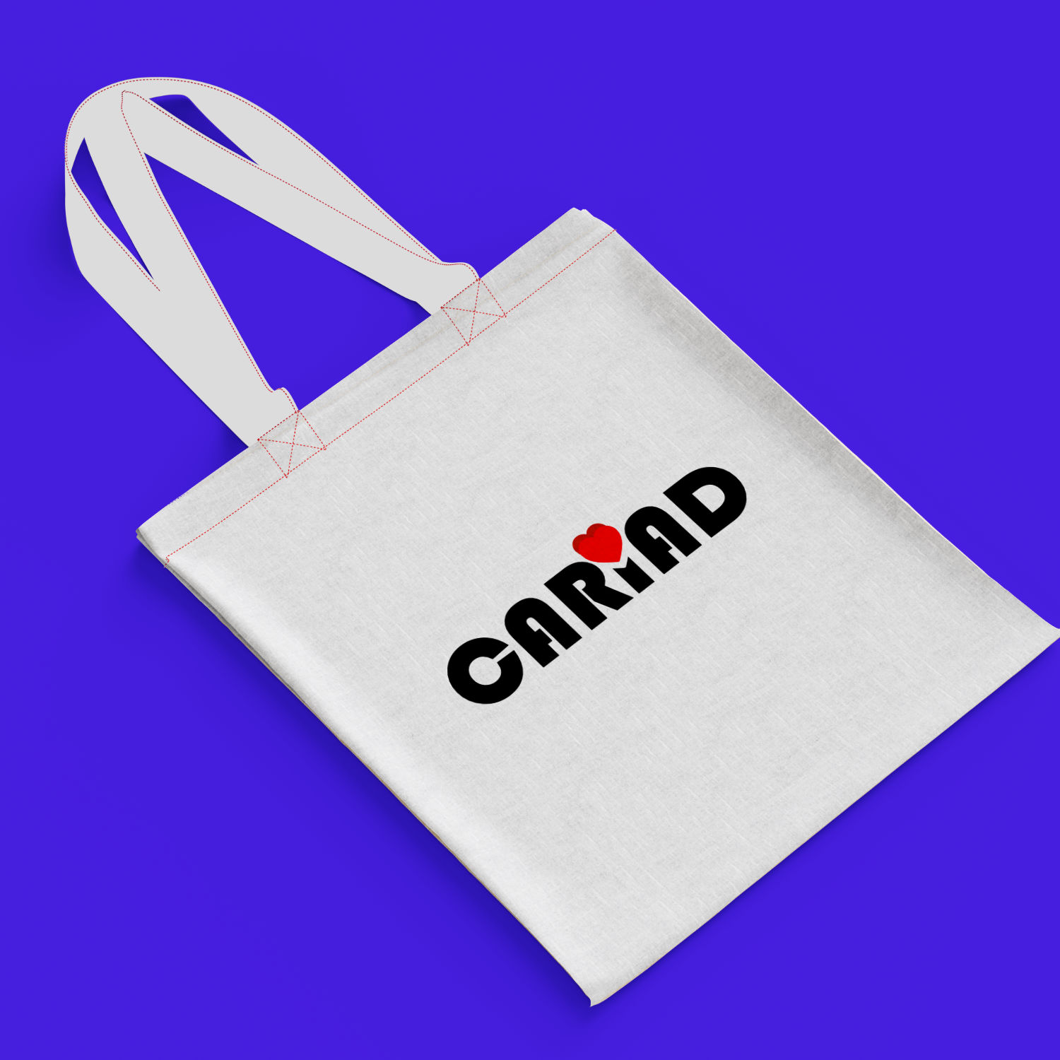 Retro styled CARIAD - Love Classic Tote Shopping Bag