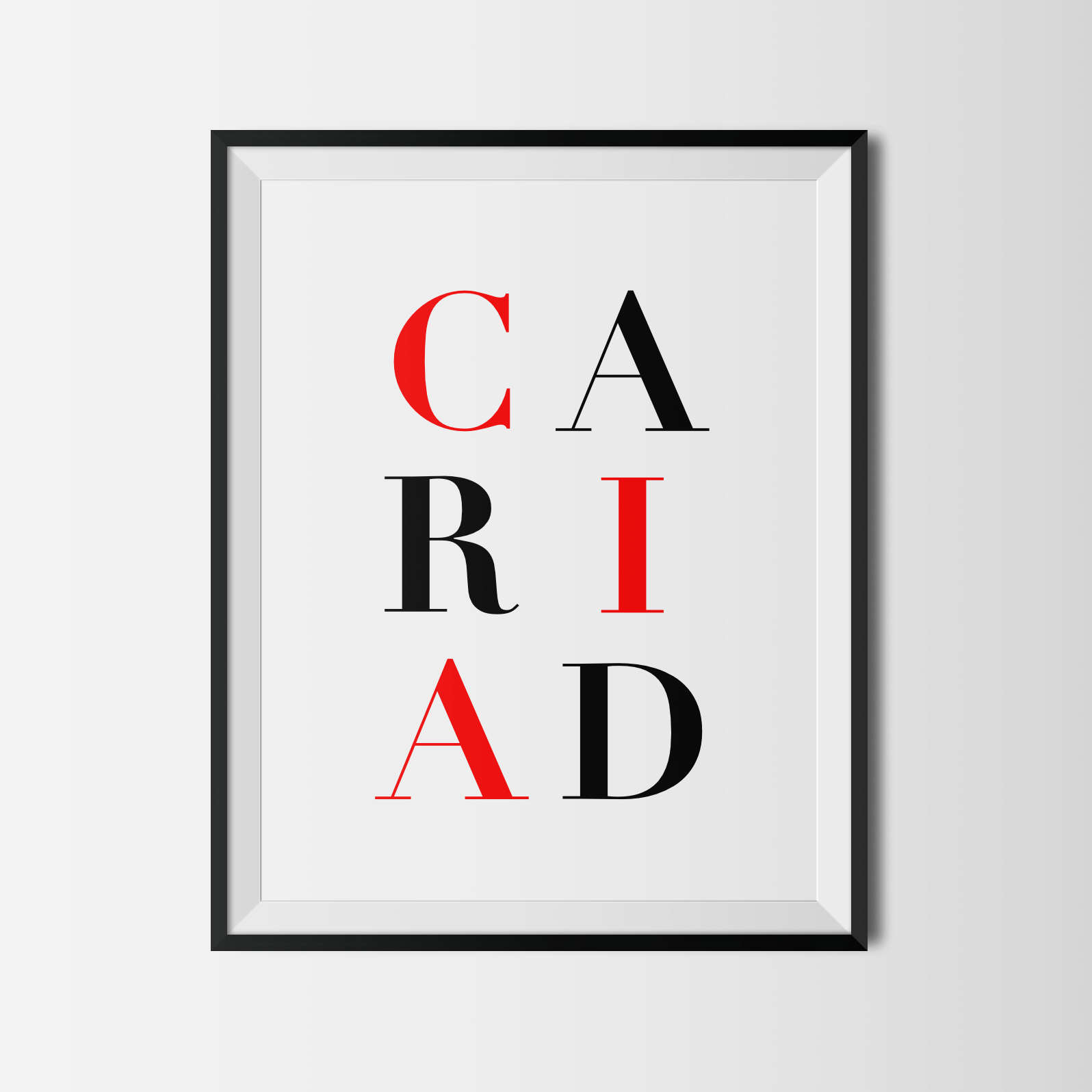 Modern Minimalist Cariad - Love Poster