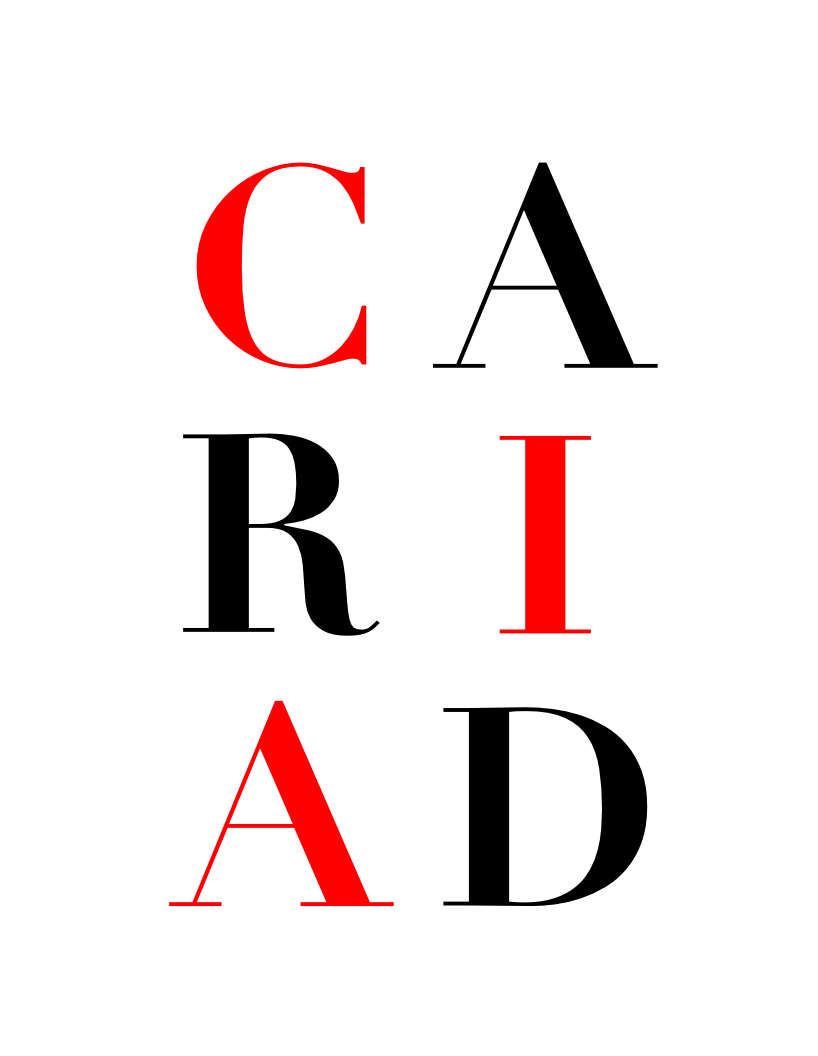 Modern Minimalist Cariad - Love Poster