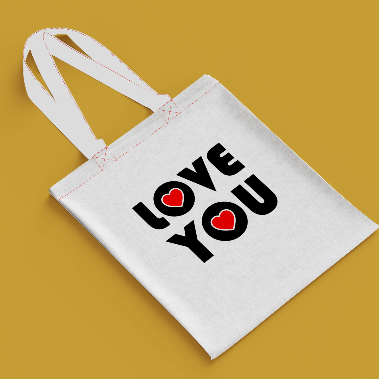 Personalised Retro style Love You Classic Tote Shopping Bag