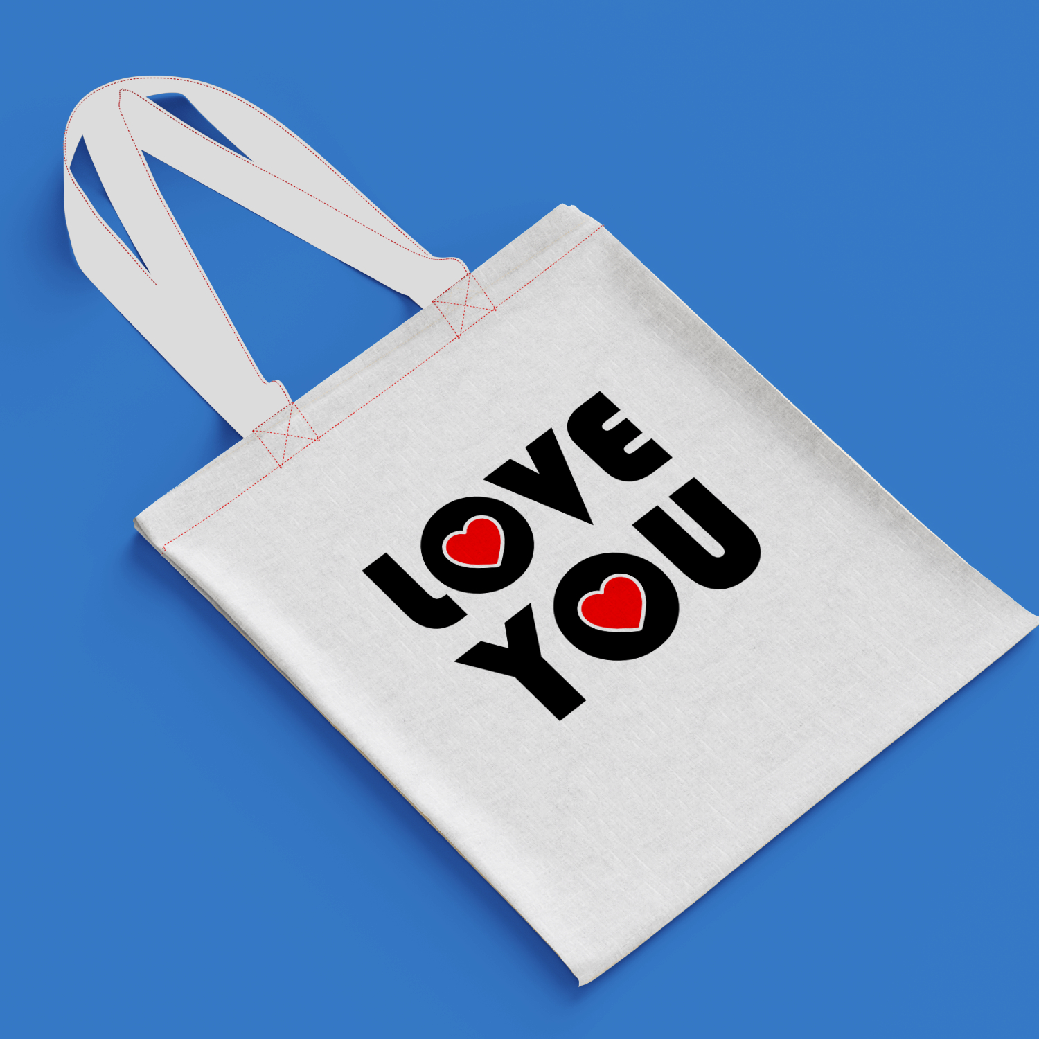 Personalised Retro style Love You Classic Tote Shopping Bag