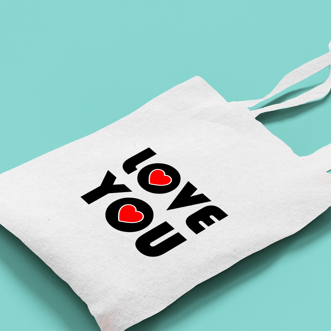 Personalised Retro style Love You Classic Tote Shopping Bag
