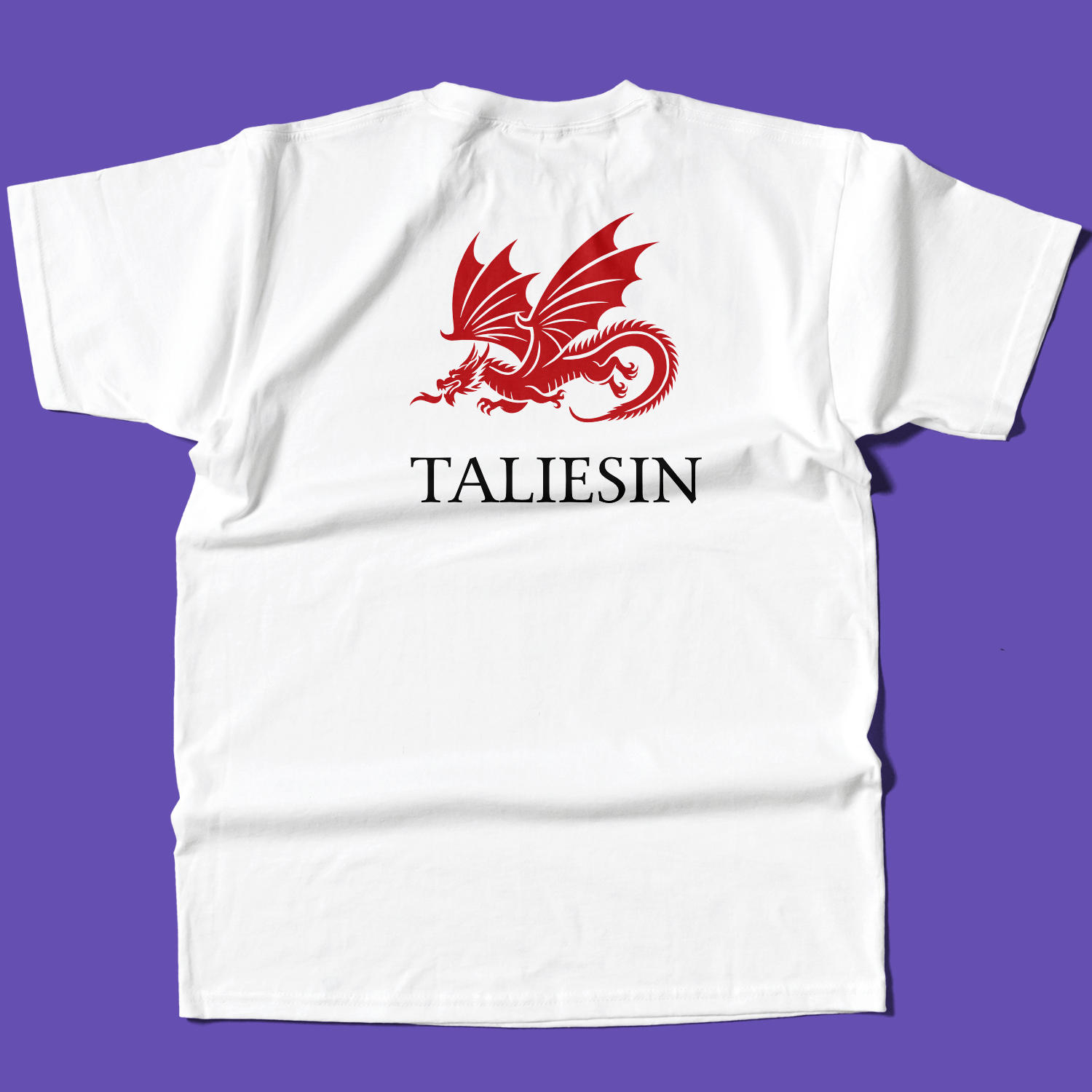 Personalised Flying Flaming Dragon Cymru Shirt