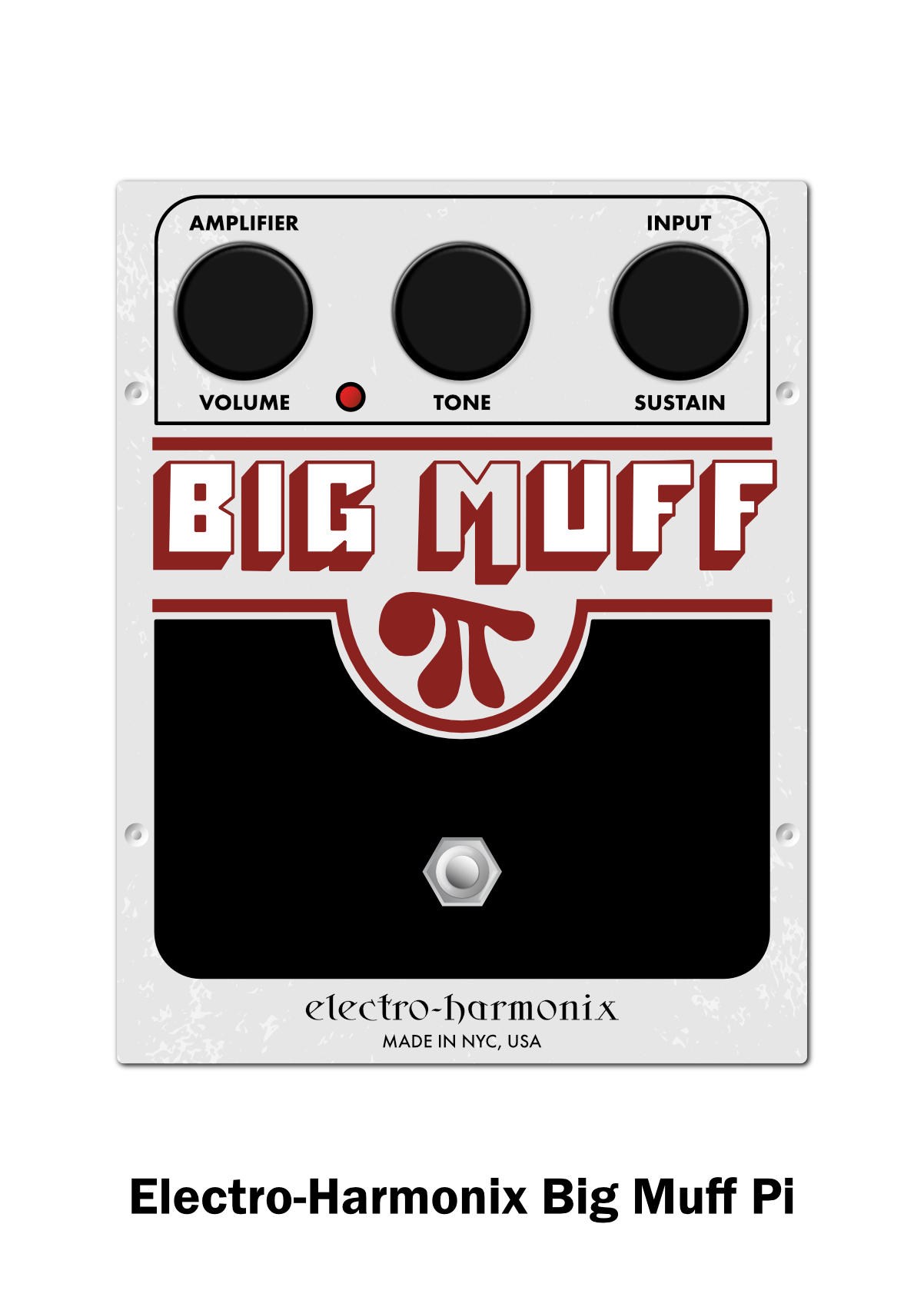 Poster Illustration of the famous Big Muff guitar fuzz pedal by Electro-Harmonix