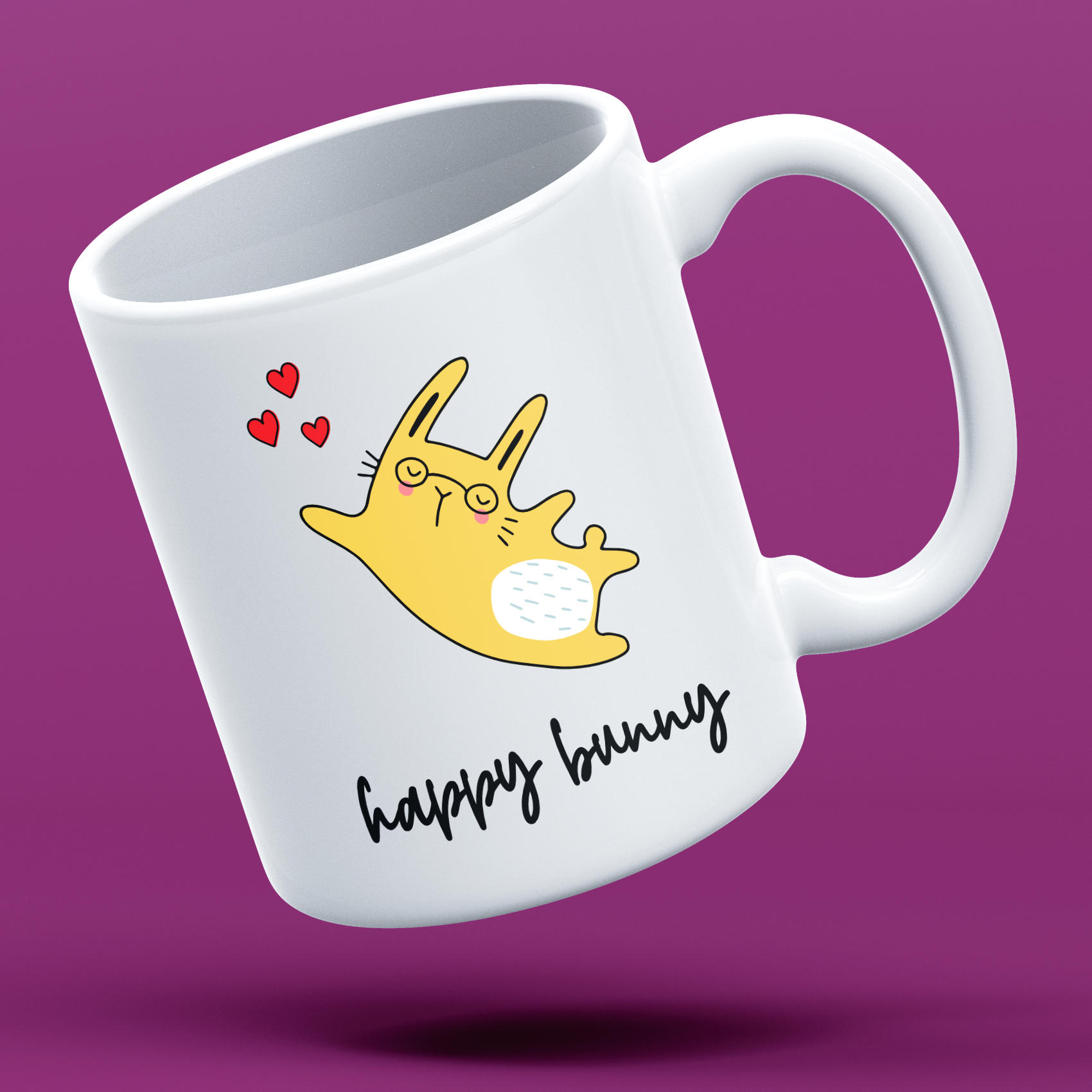 A Happy Bunny mug