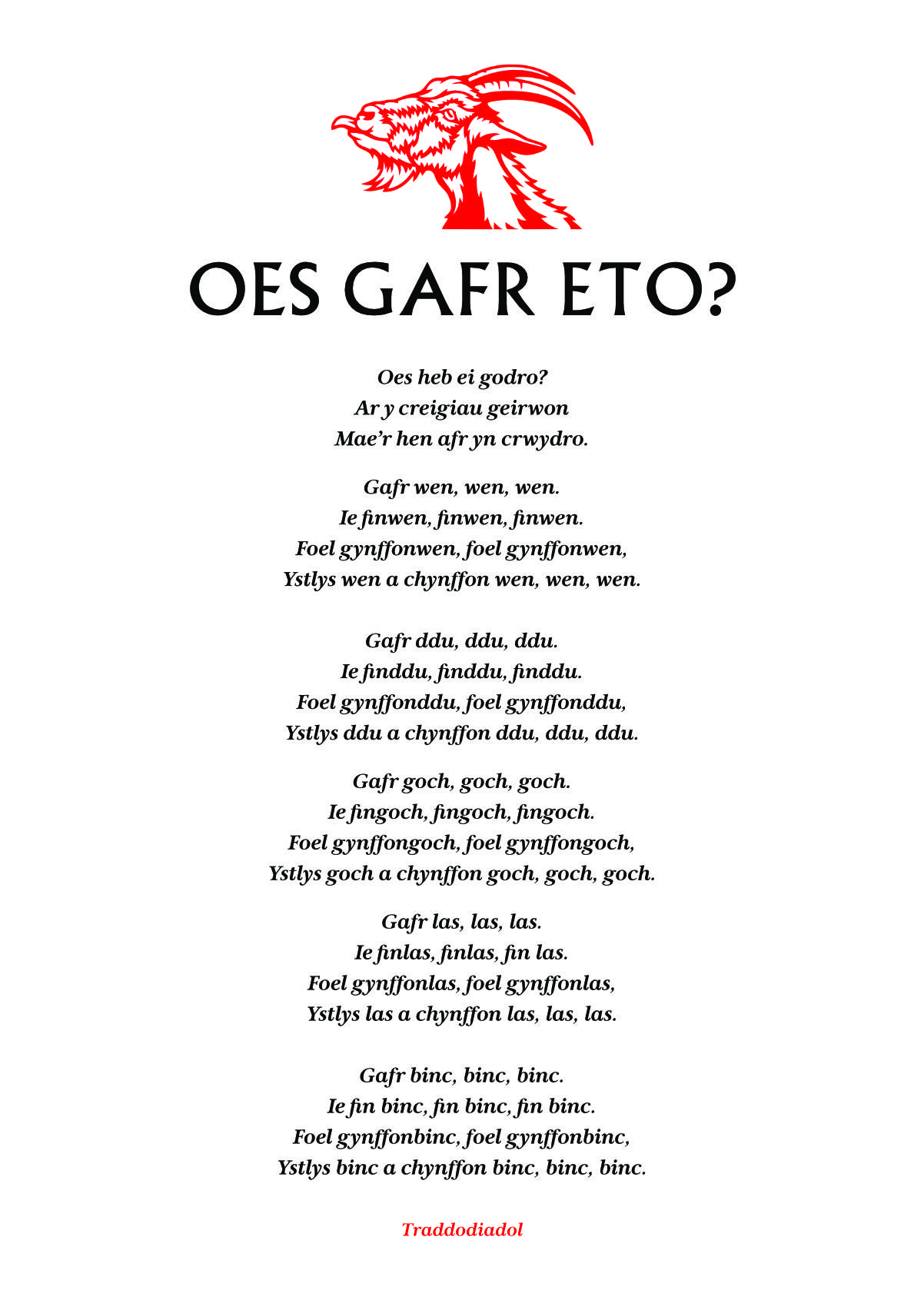Oes Gafr Eto? Poster