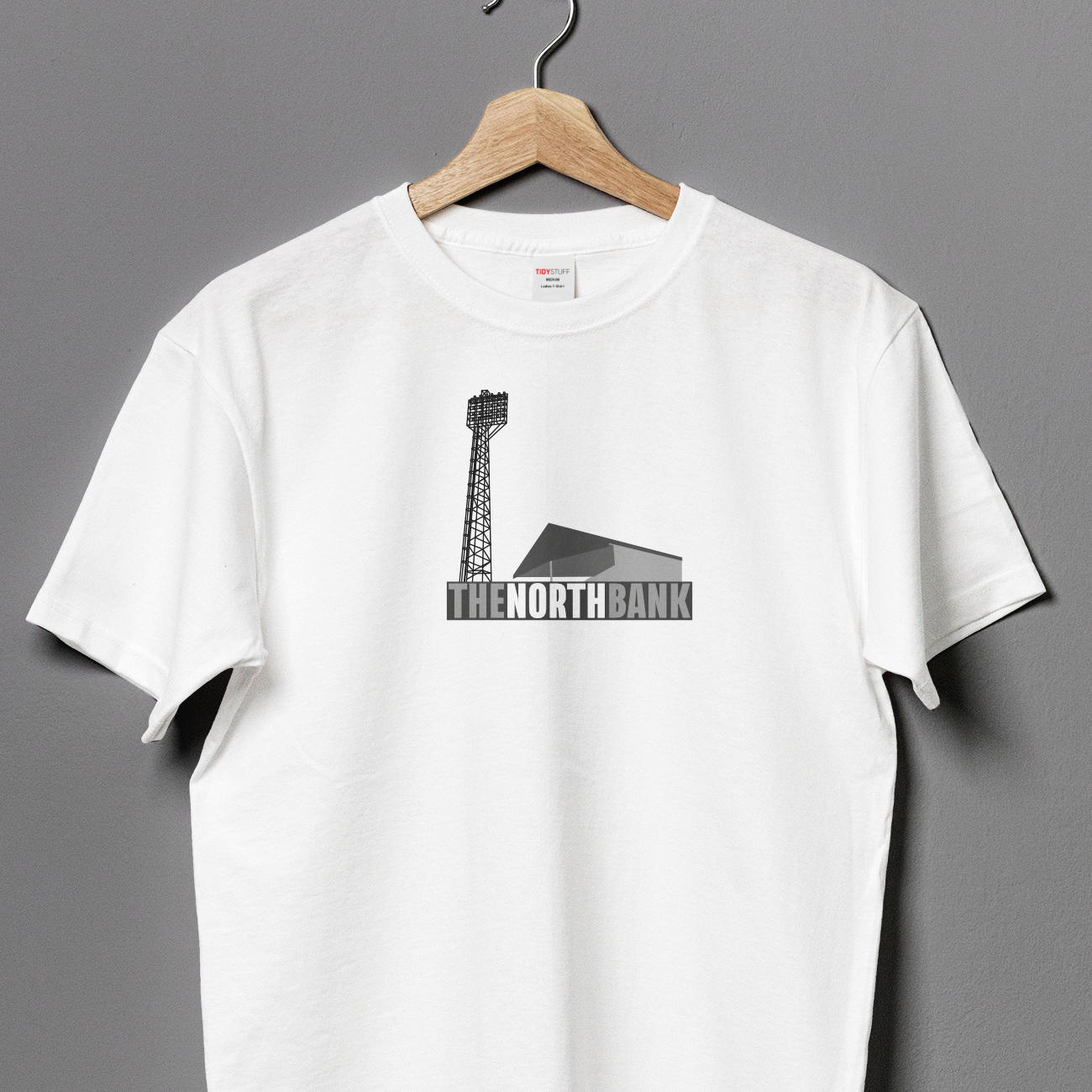 The North Bank T Shirt Black Vetch Field
