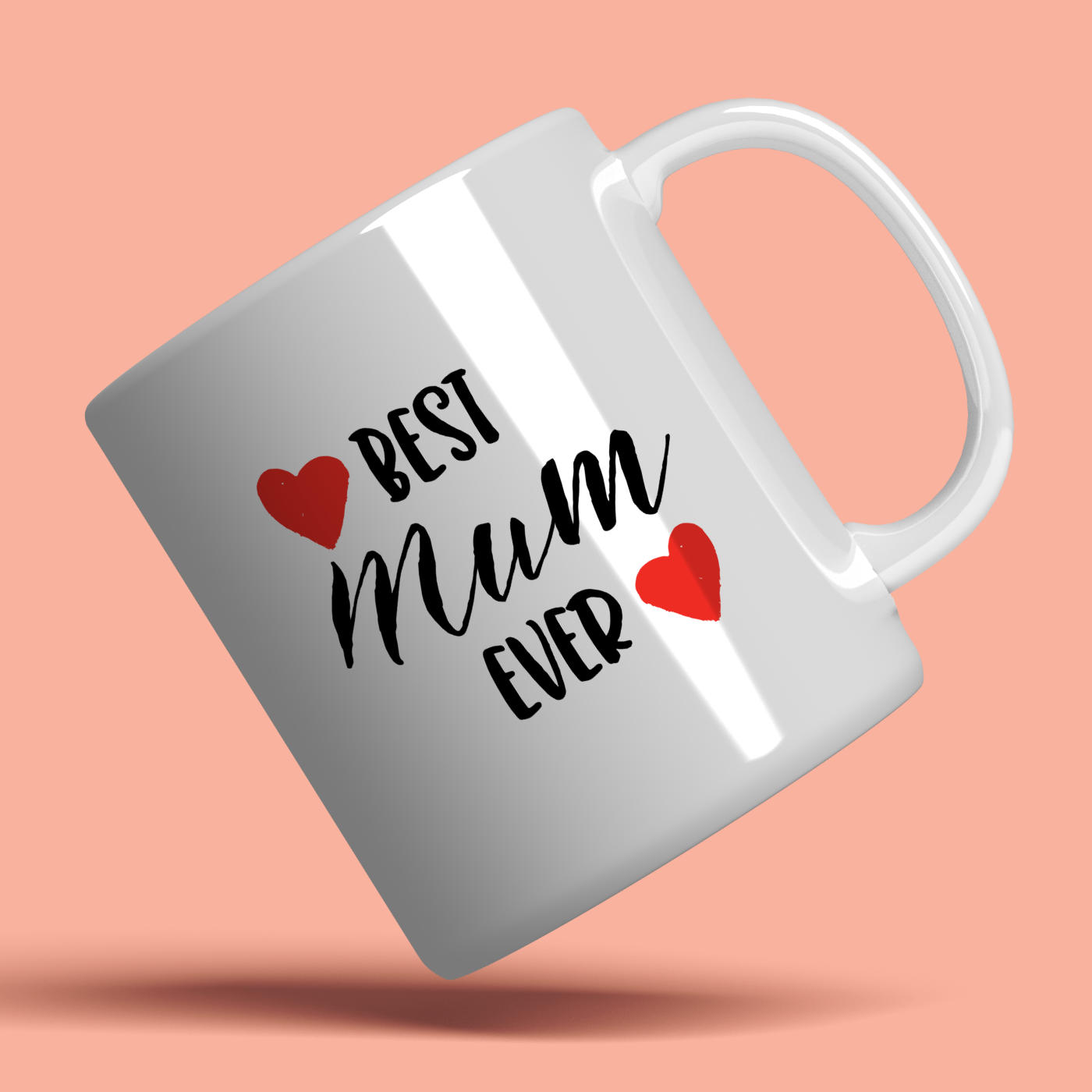 Best Mum Ever Mug | Two Hearts Design | Perfect gift for Mother's Day