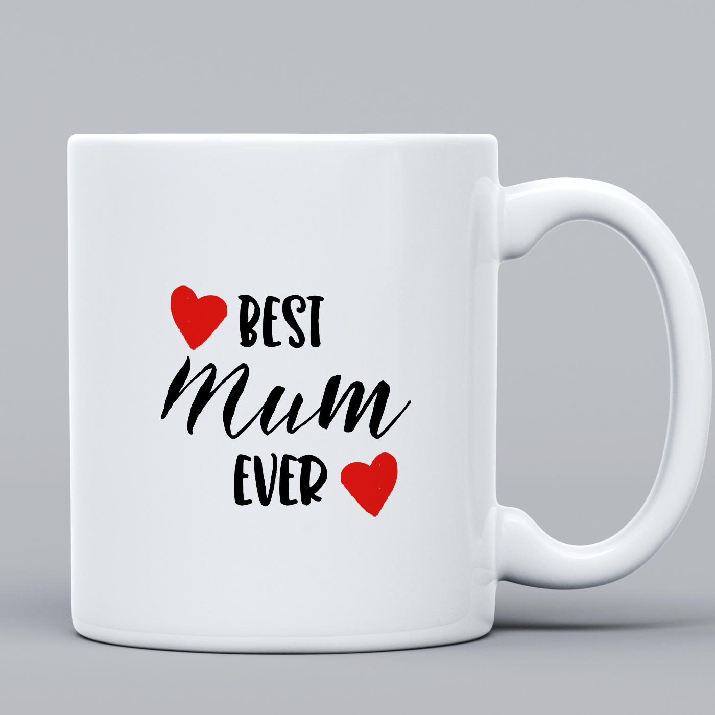 Best Mum Ever Mug | Two Hearts Design | Perfect gift for Mother's Day