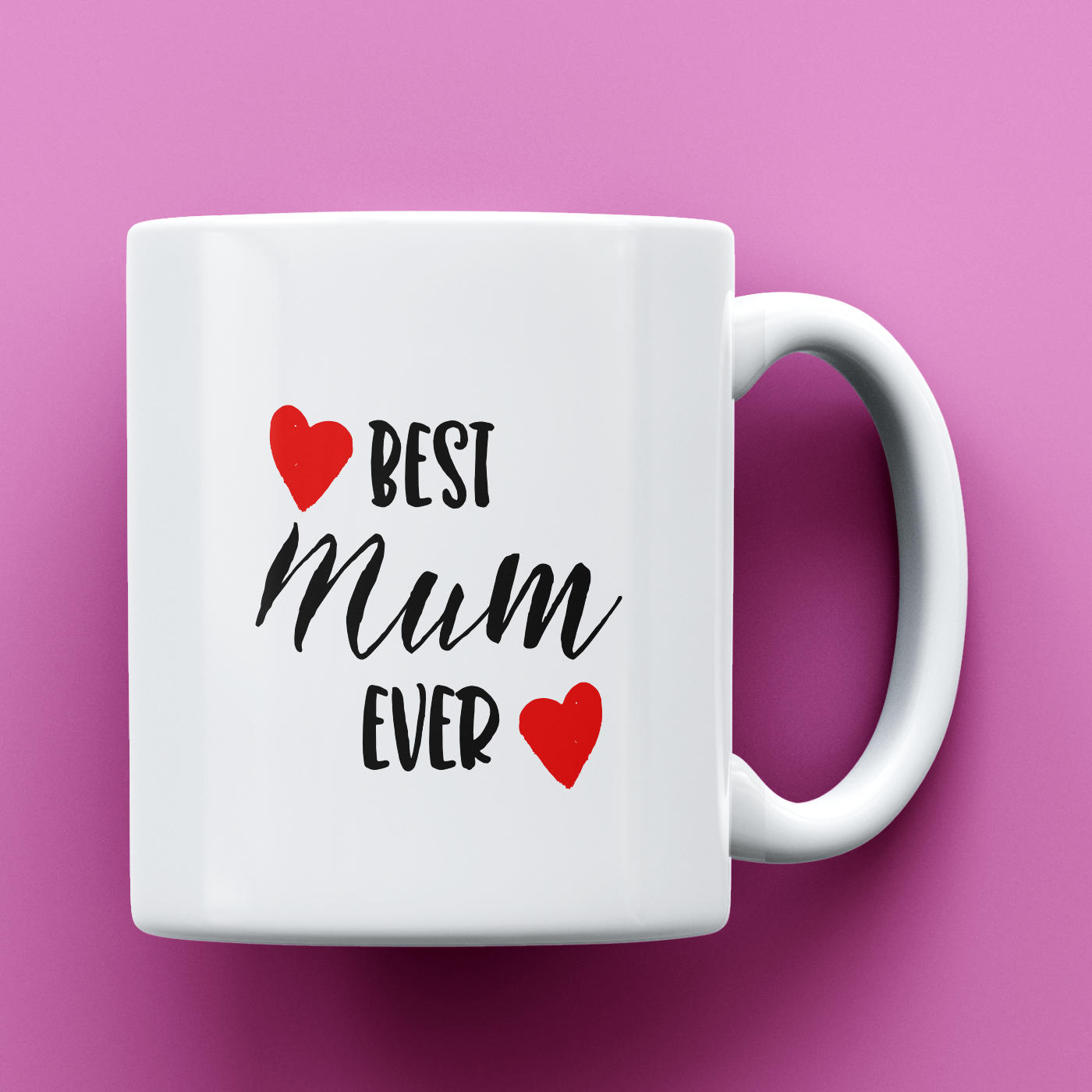 Best Mum Ever Mug | Two Hearts Design | Perfect gift for Mother's Day