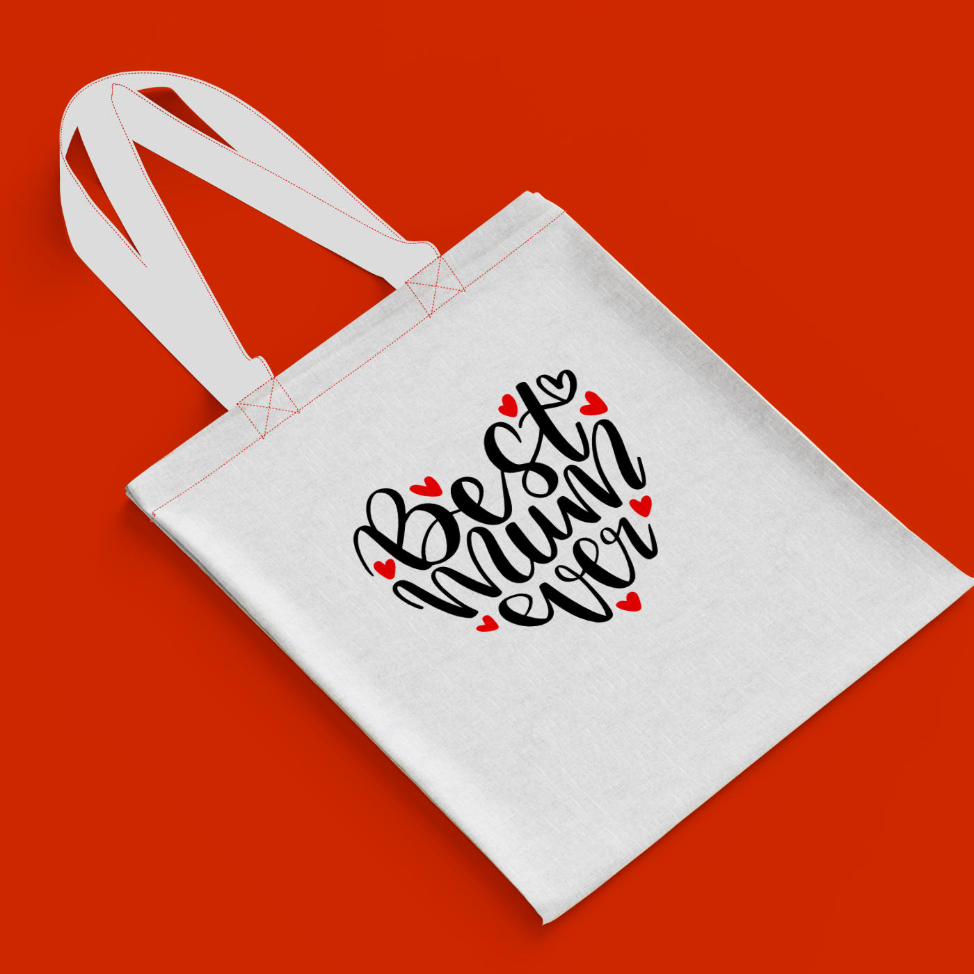 Best Mum Ever Heart Design Tote Bag | Ideal for Mother's Day of a Birthday