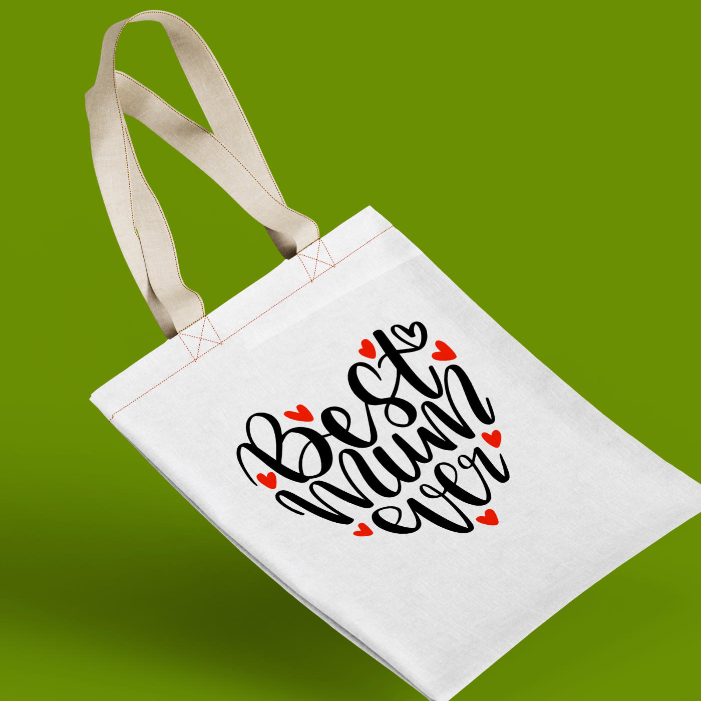 Best Mum Ever Heart Design Tote Bag | Ideal for Mother's Day of a Birthday