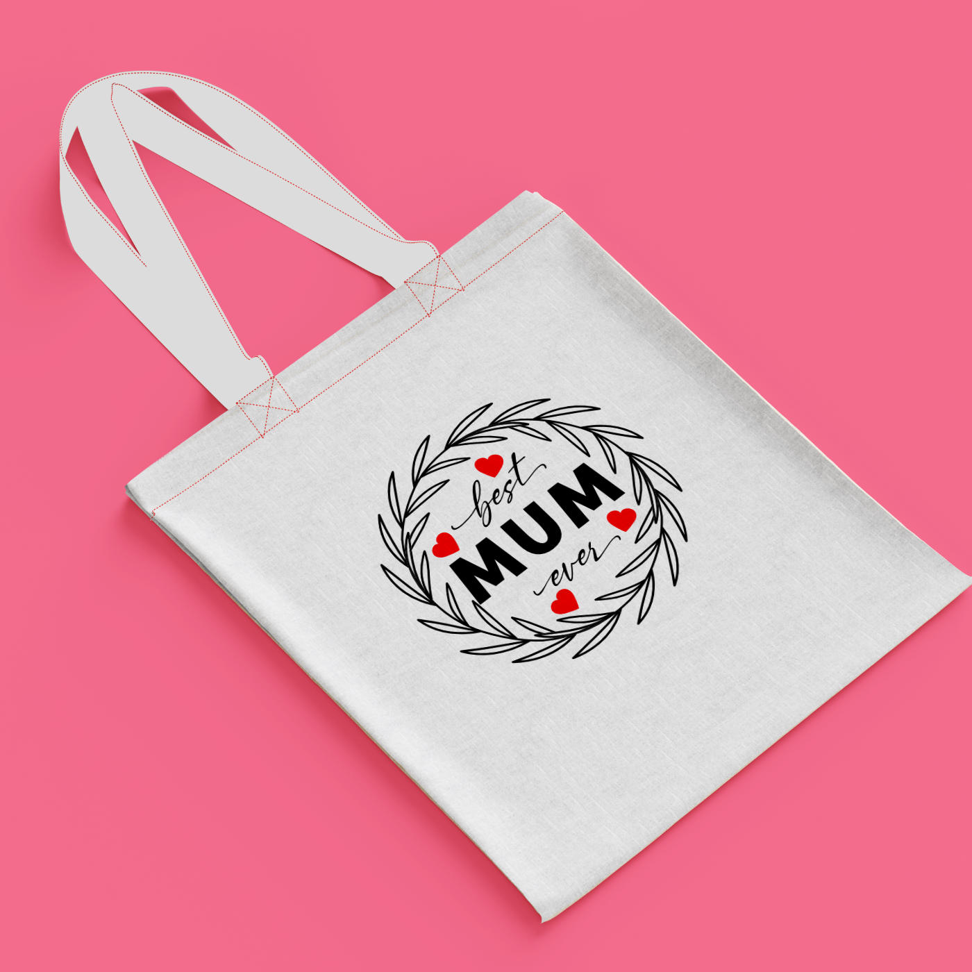 Best Mum Ever Tote Bag | Smart Wreath Design