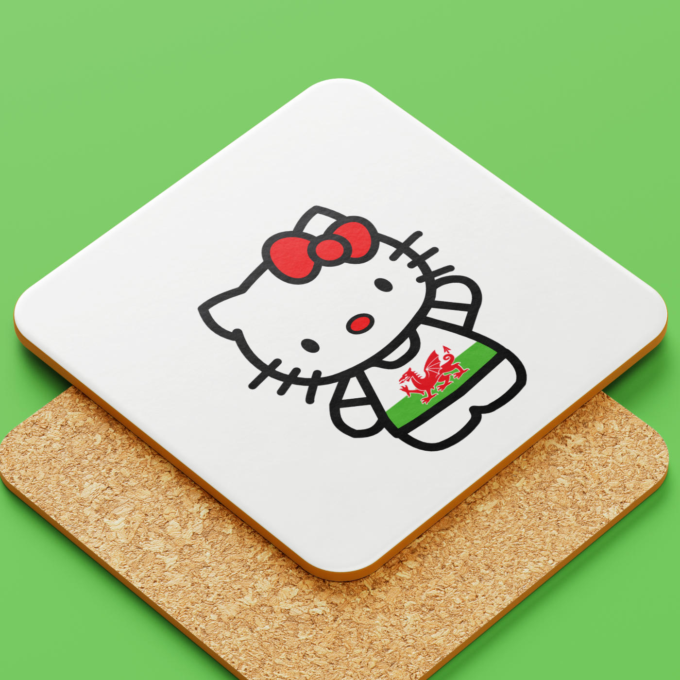 Welsh Girl Kitty Coaster