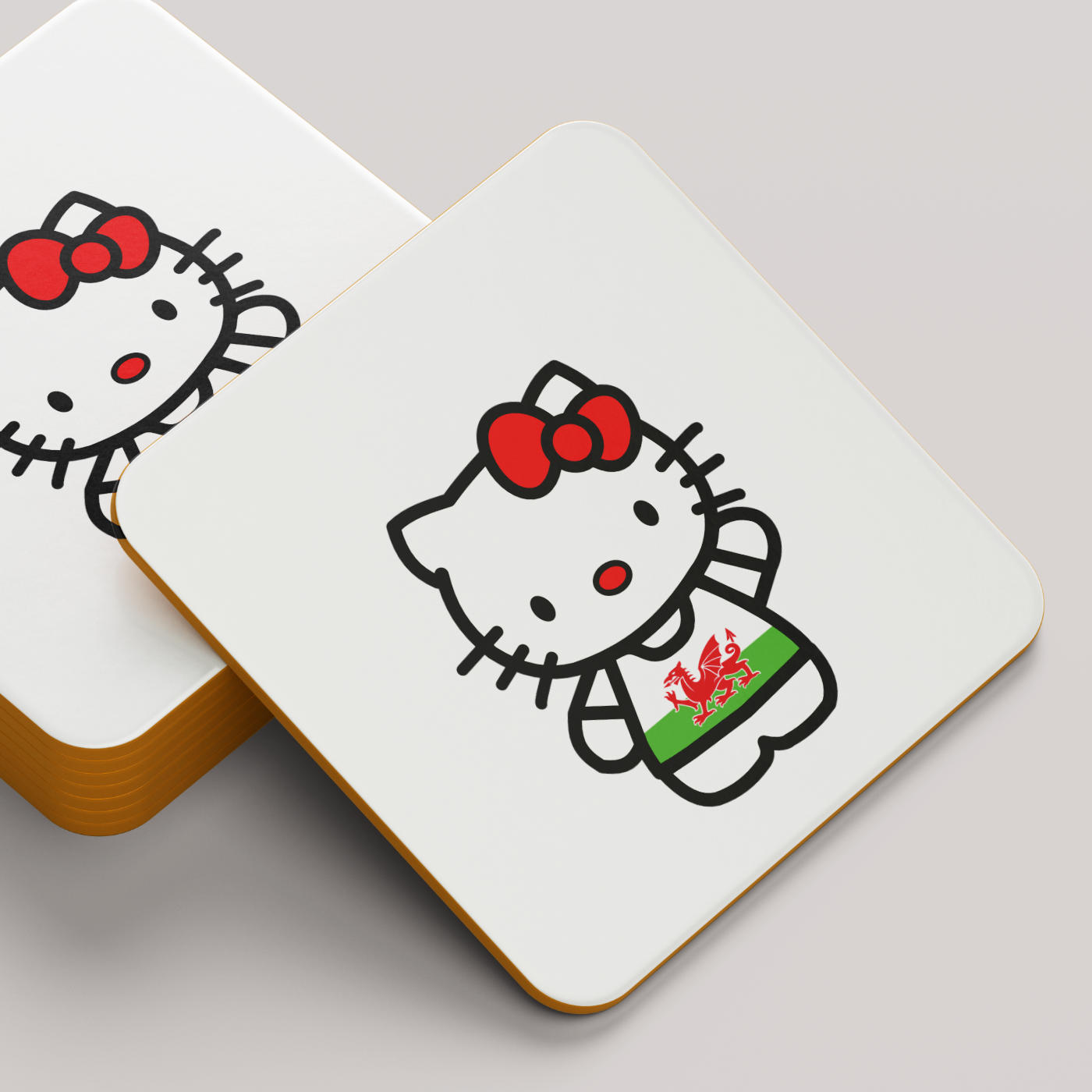 Welsh Girl Kitty Coaster
