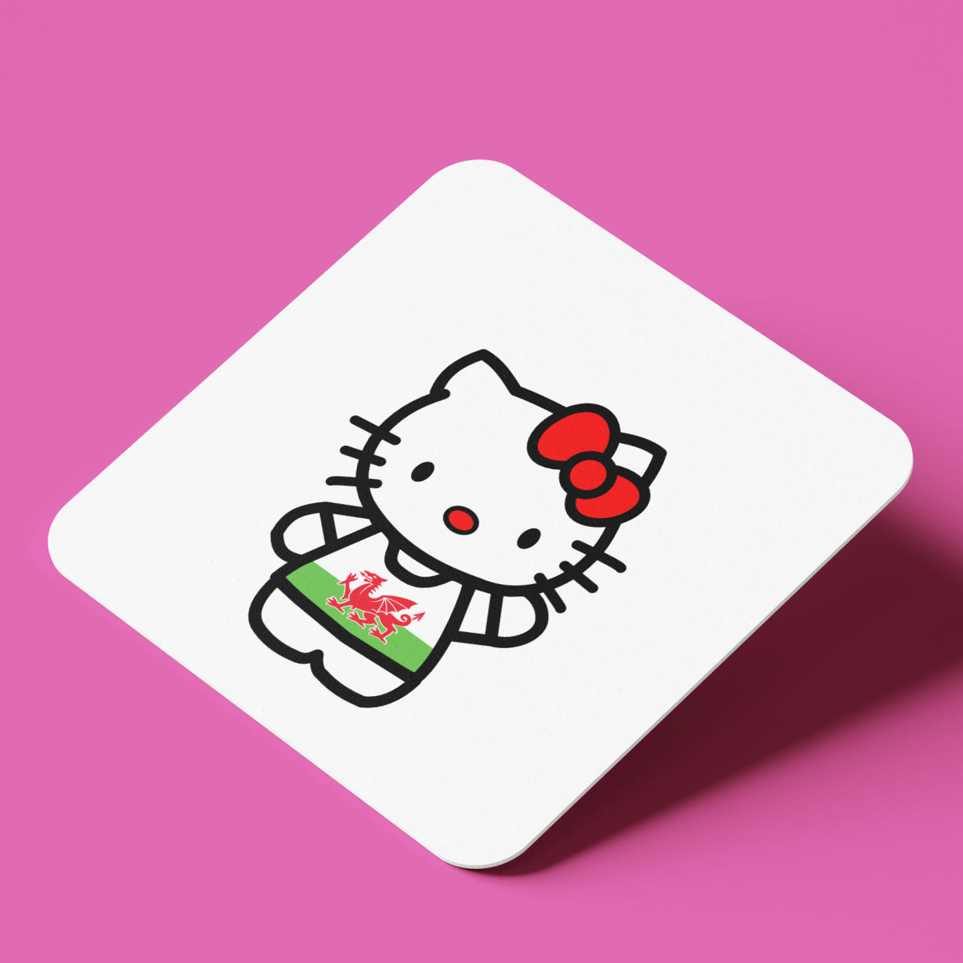 Welsh Girl Kitty Coaster